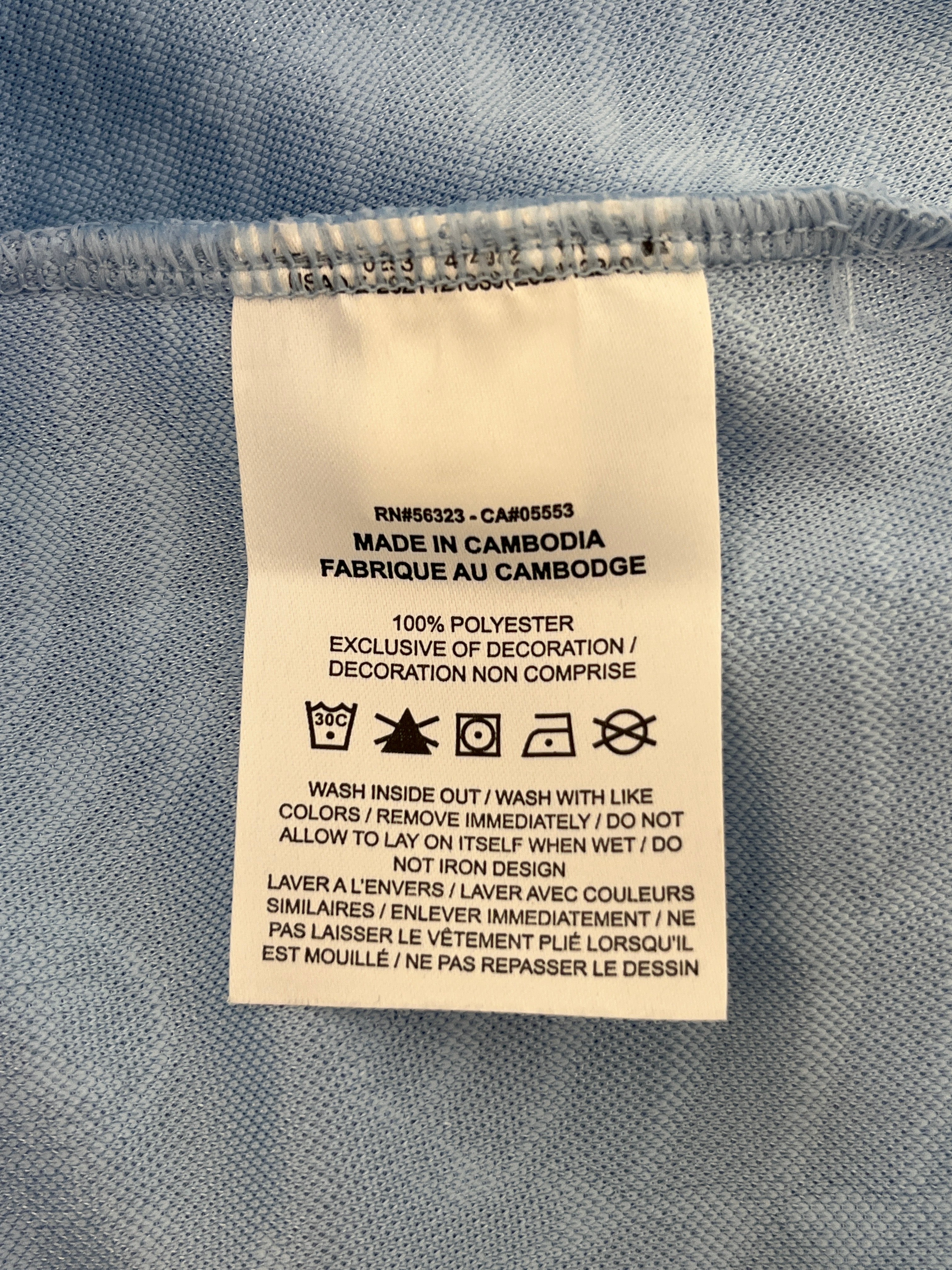 MARTINE ROSE/NIKE/T-Shirt/S/Polyester/BLU/All Over Print/56323 LIGHTBLUE COLLARD JERSEY view 4