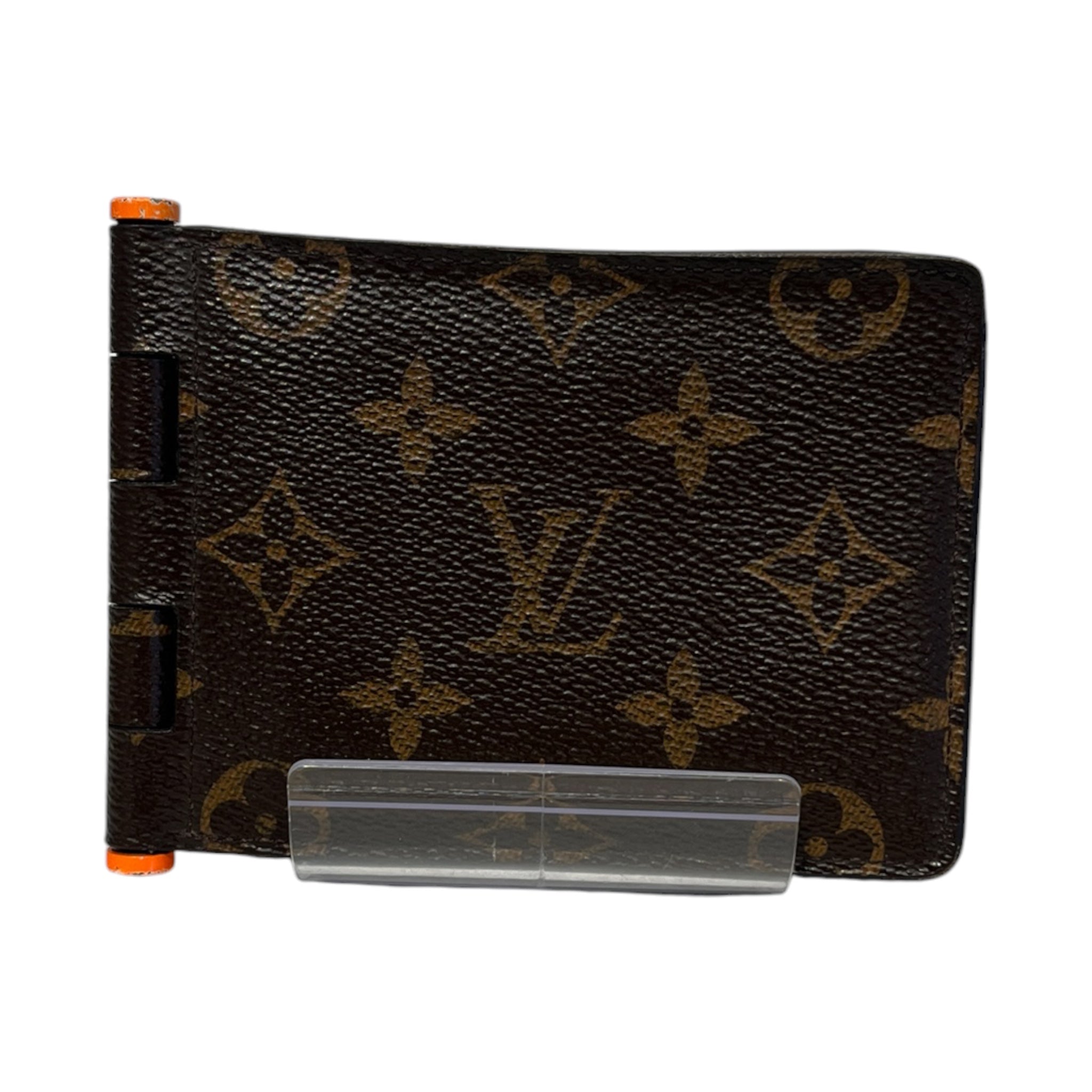 LOUIS VUITTON/Bifold Wallet/Monogram/Leather/BRW/M's/solar ray orange bar wallet view 1