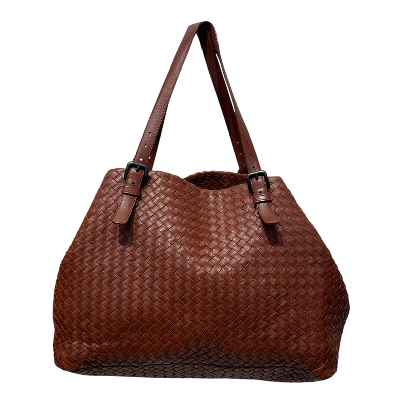 BOTTEGA VENETA/Tote Bag/Leather/BRW/CESTA LARGE