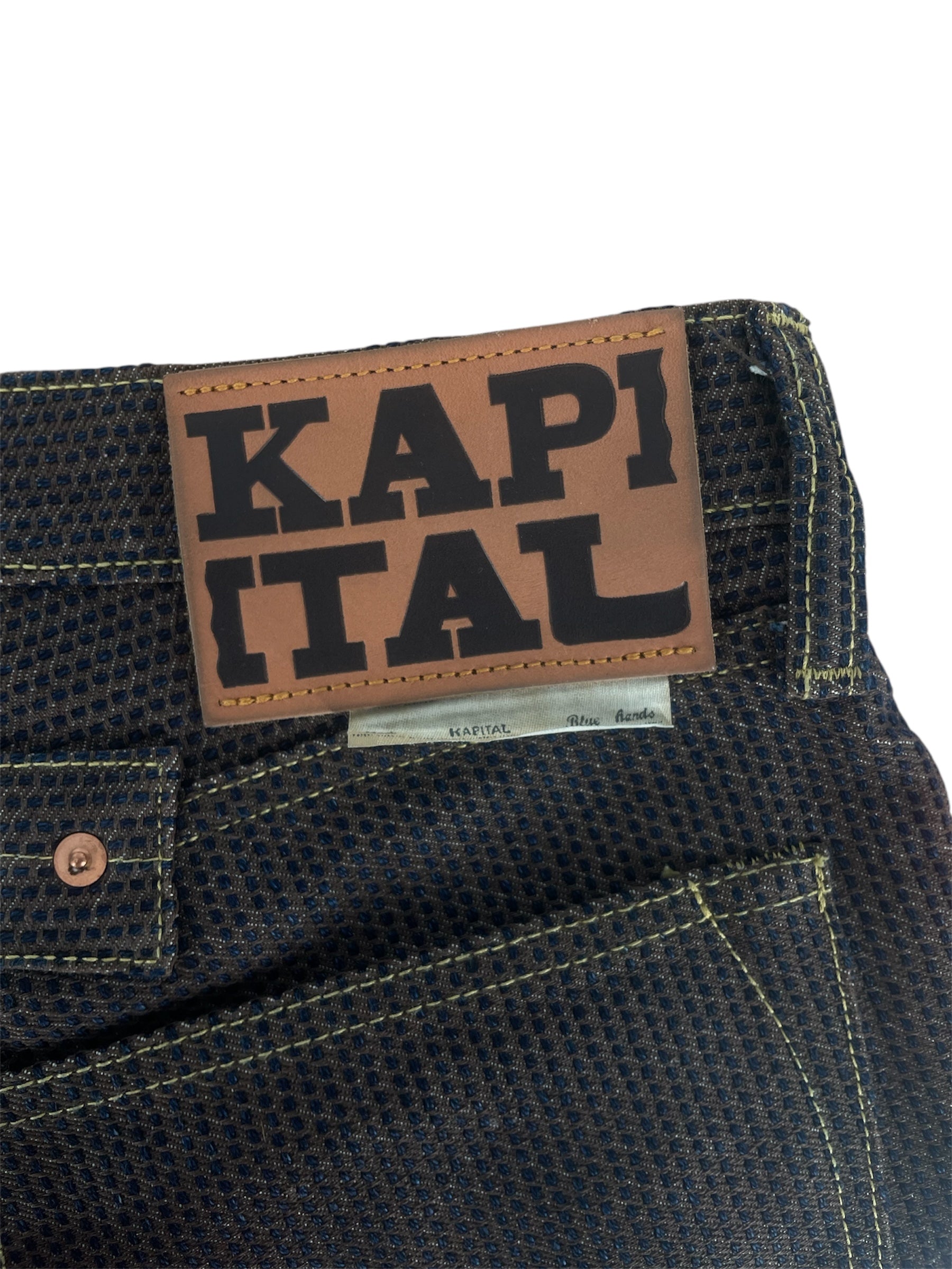 KAPITAL/Straight Pants/36/Denim/BRW/DOWN STITCH BORO view 6