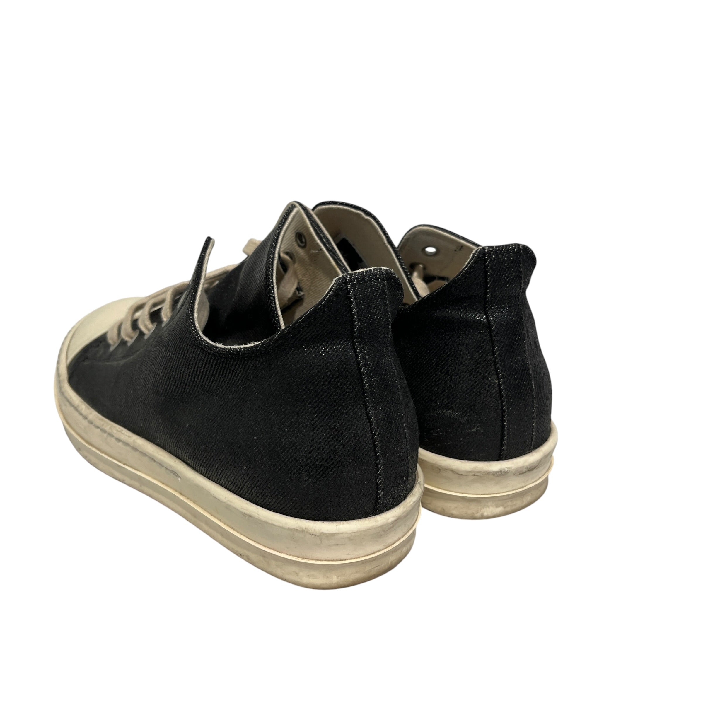 RICK OWENS DRKSHDW/Low-Sneakers/EU 40/Cotton/BLK/Metallic Canvas view 2