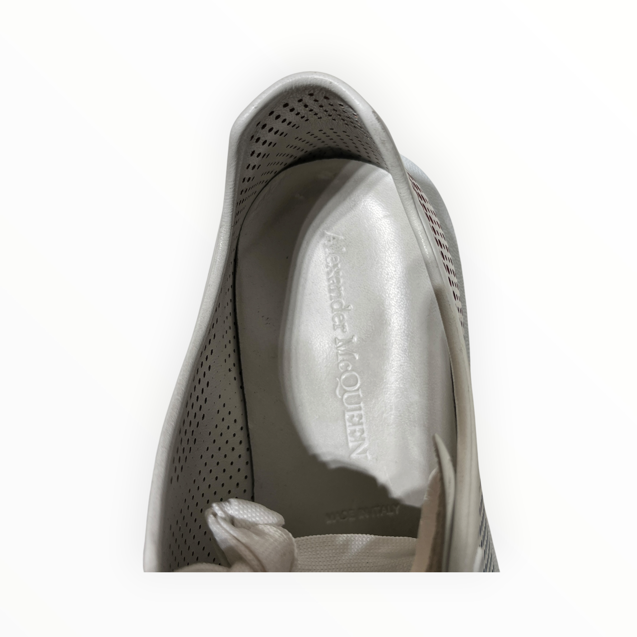 Alexander McQueen/Low-Sneakers/EU 42/Leather/WHT/mesh sneaker view 3