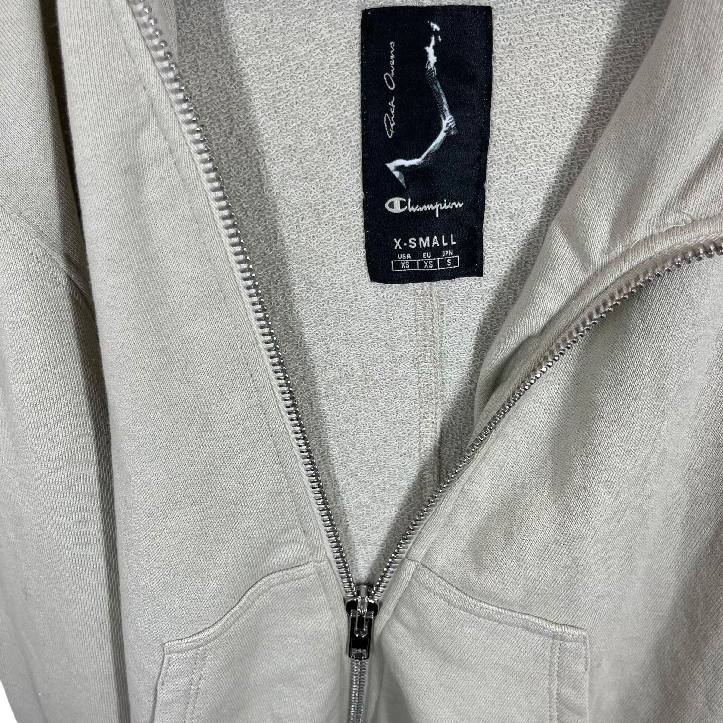 Rick Owens/Champion/Zip Up Hoodie/XS/Cotton/CRM/Zip Up Pentagram Sleeve Hoodie view 5