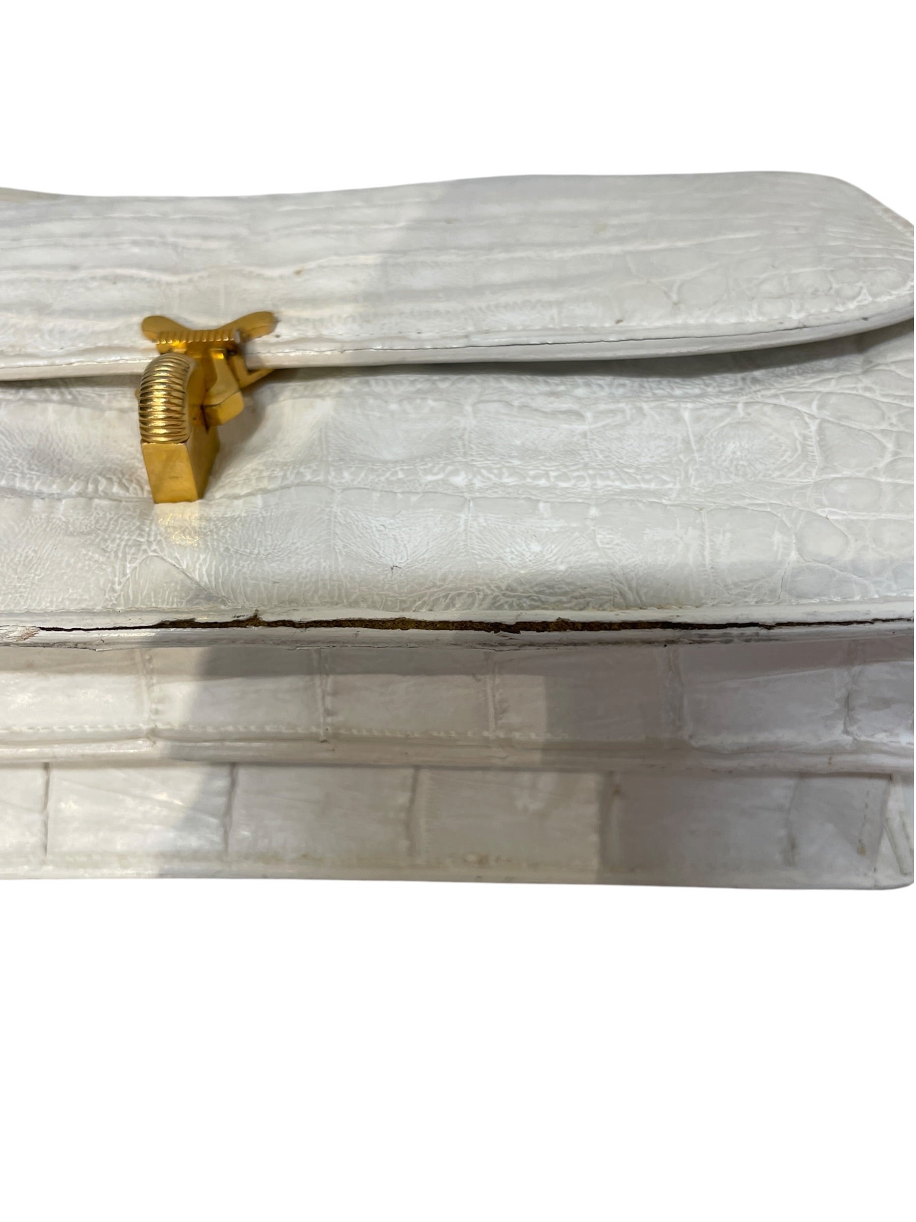 Lucille de Paris/Hand Bag/Animal Pattern/WHT/VINTAGE 'croco sauvage' view 8