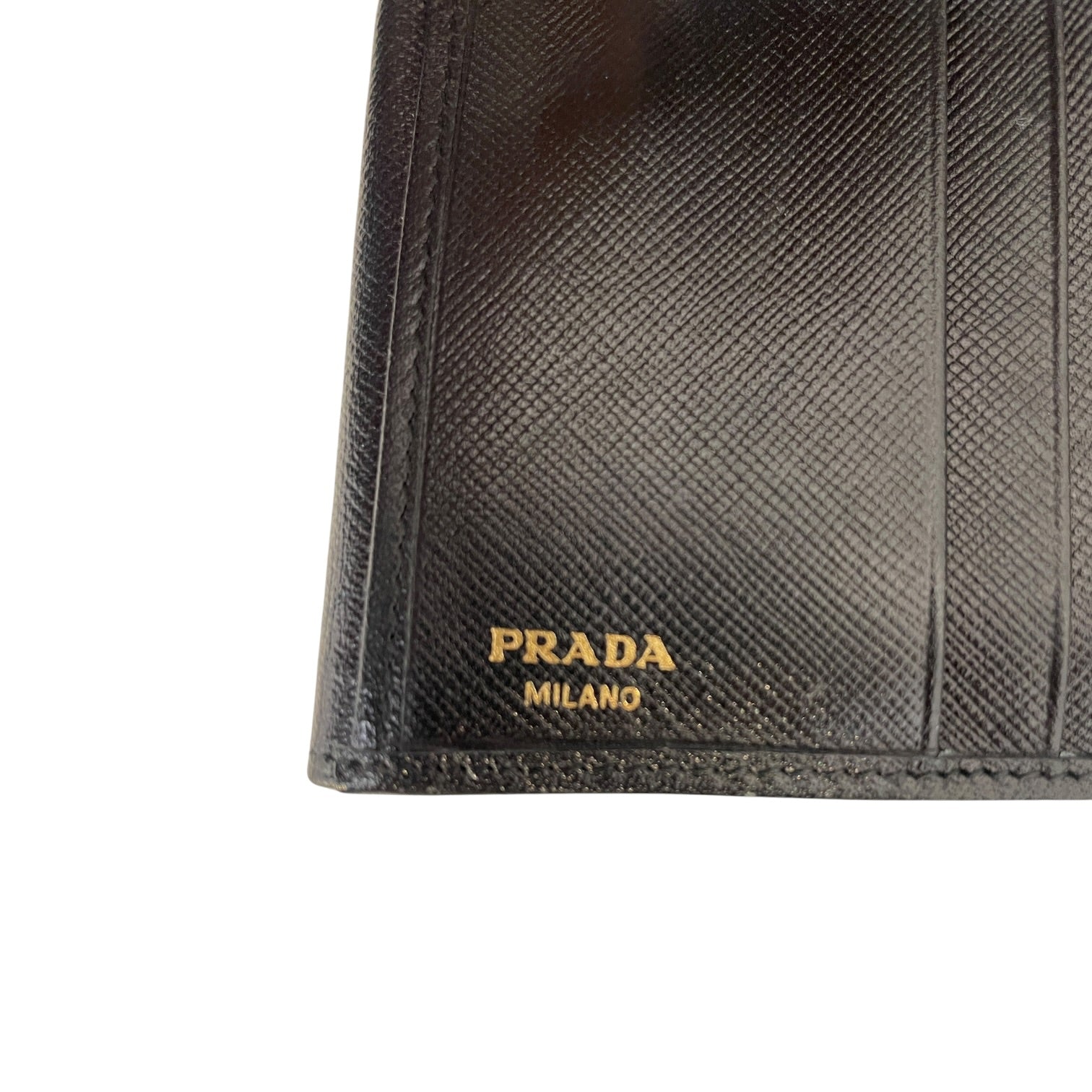 PRADA/Wallet/Leather/BLK/L's/Saffiano Crosshatch view 5