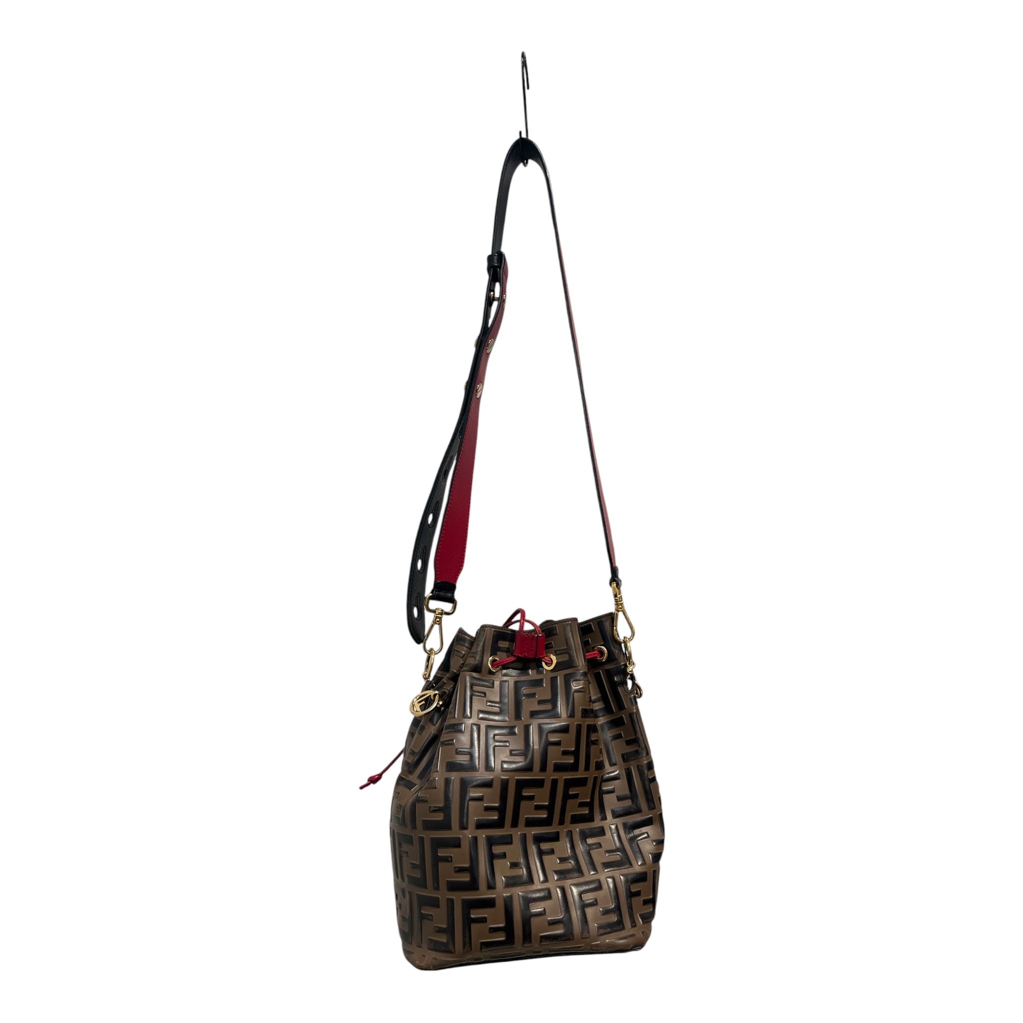 FENDI/Cross Body Bag/Monogram/Leather/BRW/bucket bag mon tresor view 2