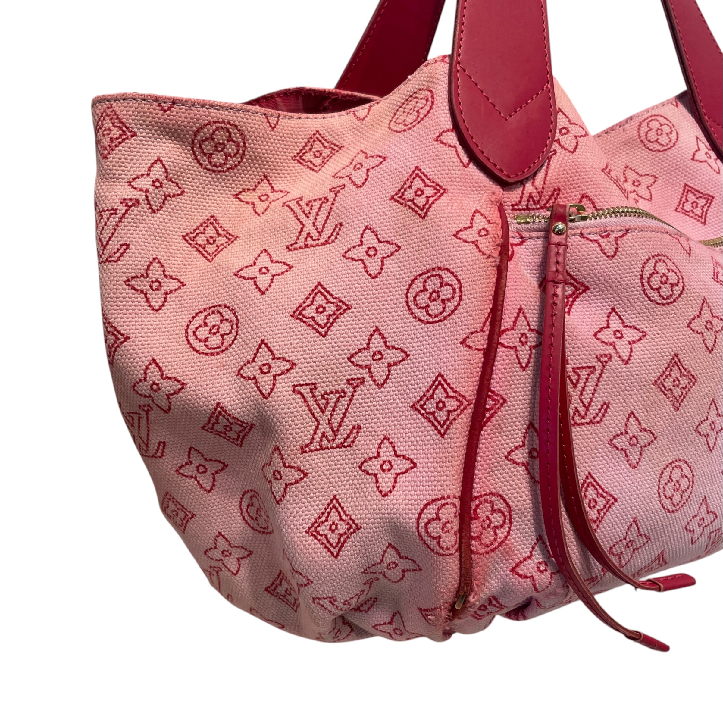 LOUIS VUITTON/Hand Bag/Monogram/Cotton/PNK/Ipanema GM view 5