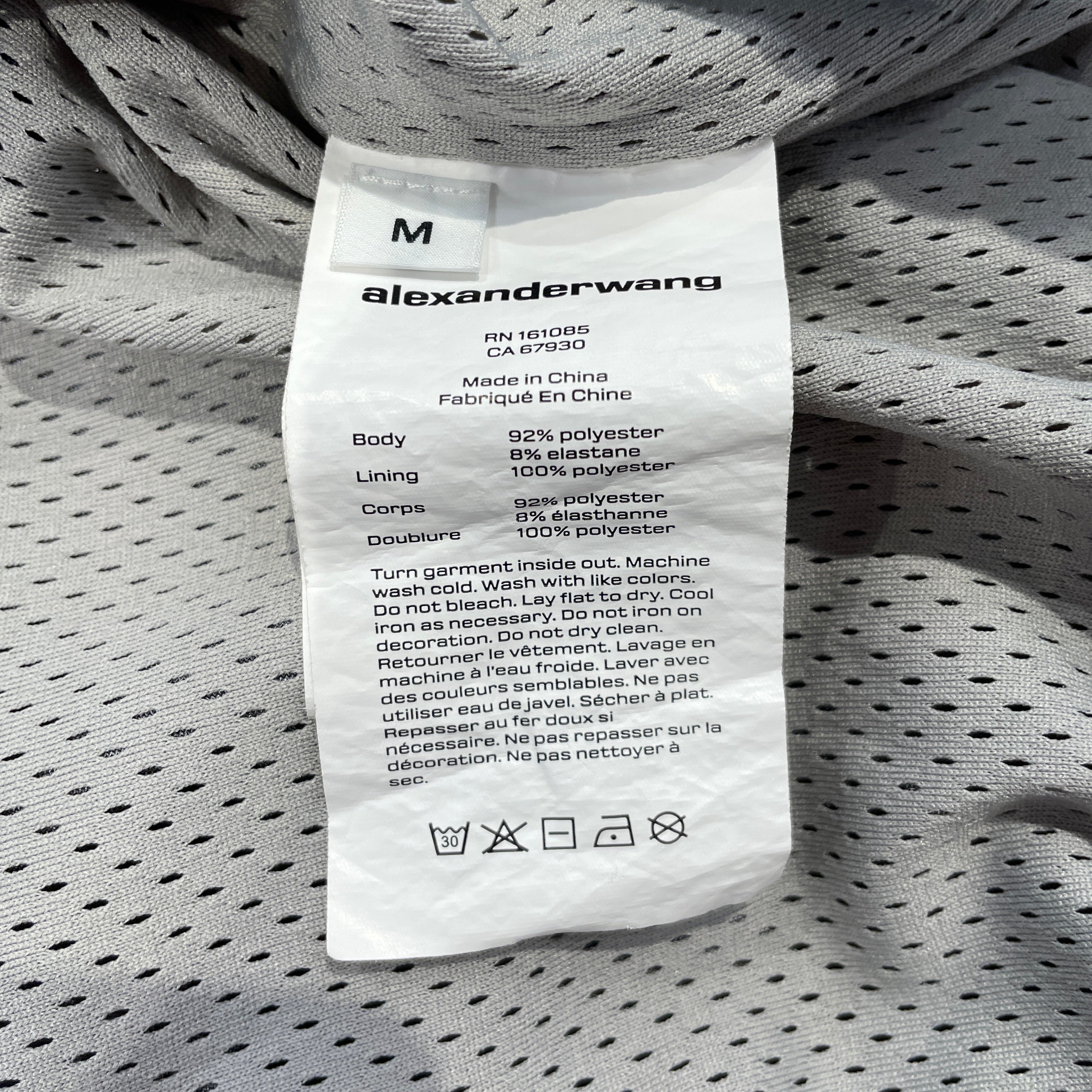Alexander Wang/Jacket/M/Polyester/SLV/SHRUNKEN ZIP-UP IN ALLOY view 4