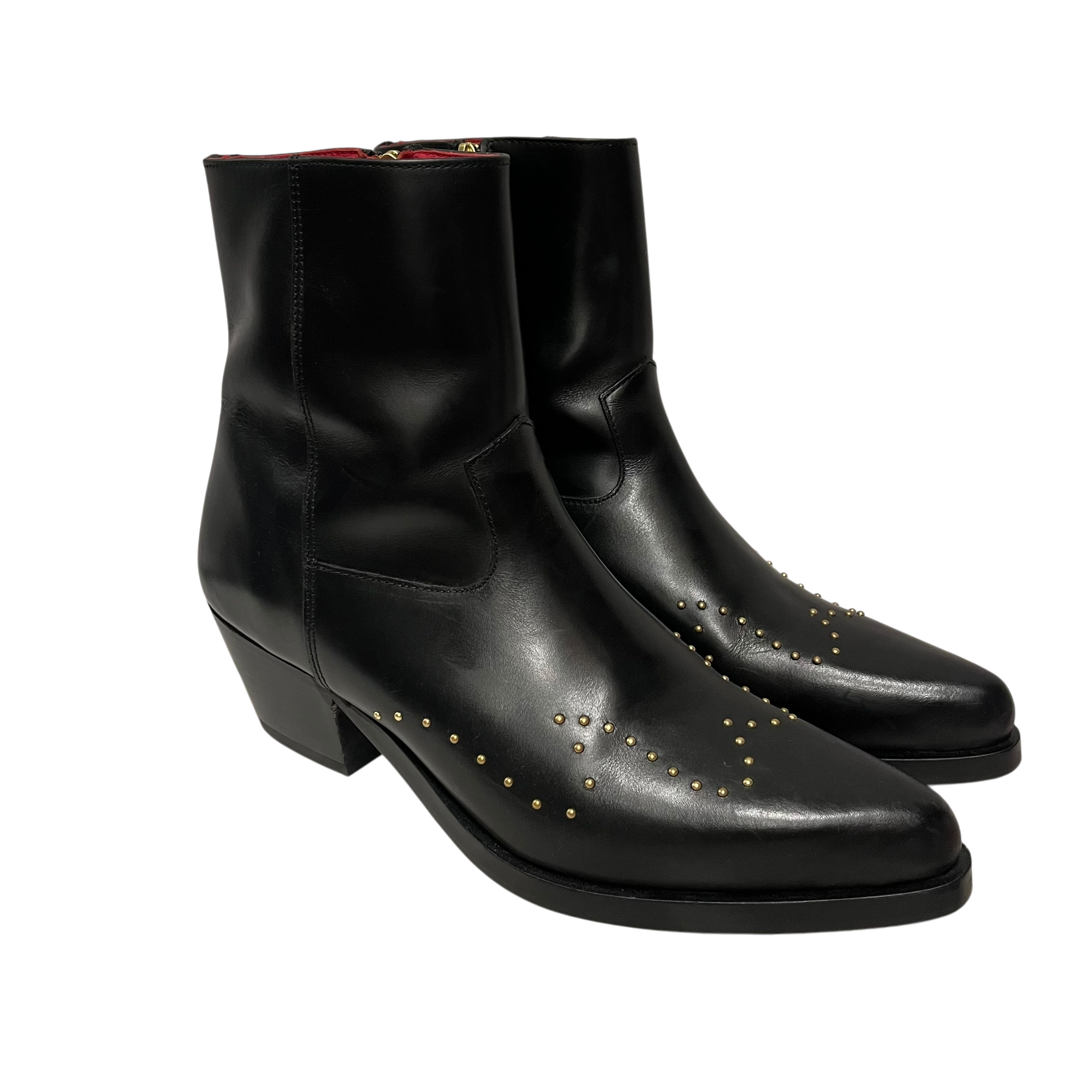 ERNEST W.BAKER/Cowboy Boots/US 11/Leather/BLK/GOLD view 1
