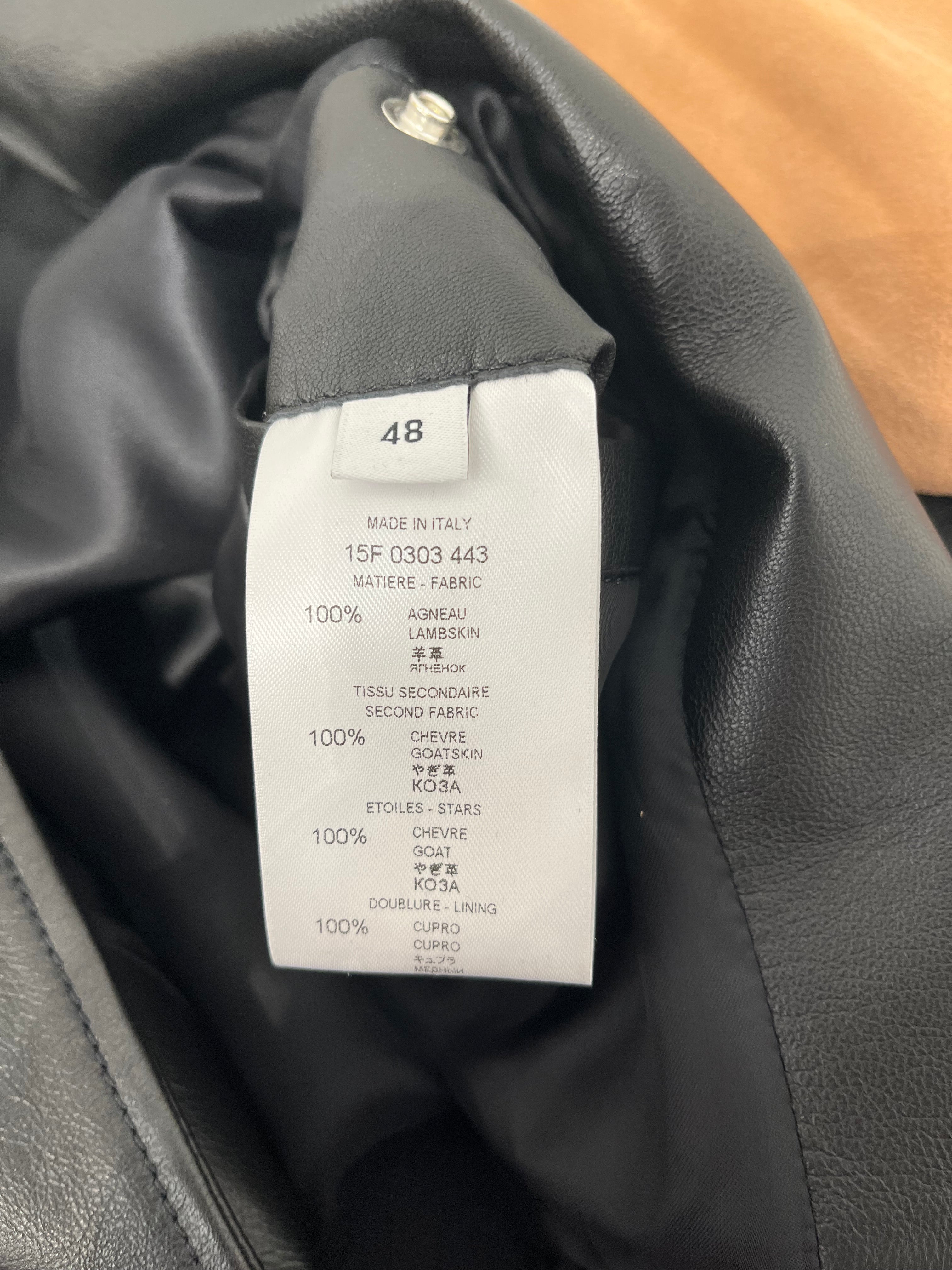 GIVENCHY/Jacket/48/Leather/BLK/TAN SLEEVES AND STAR DETAILS view 5