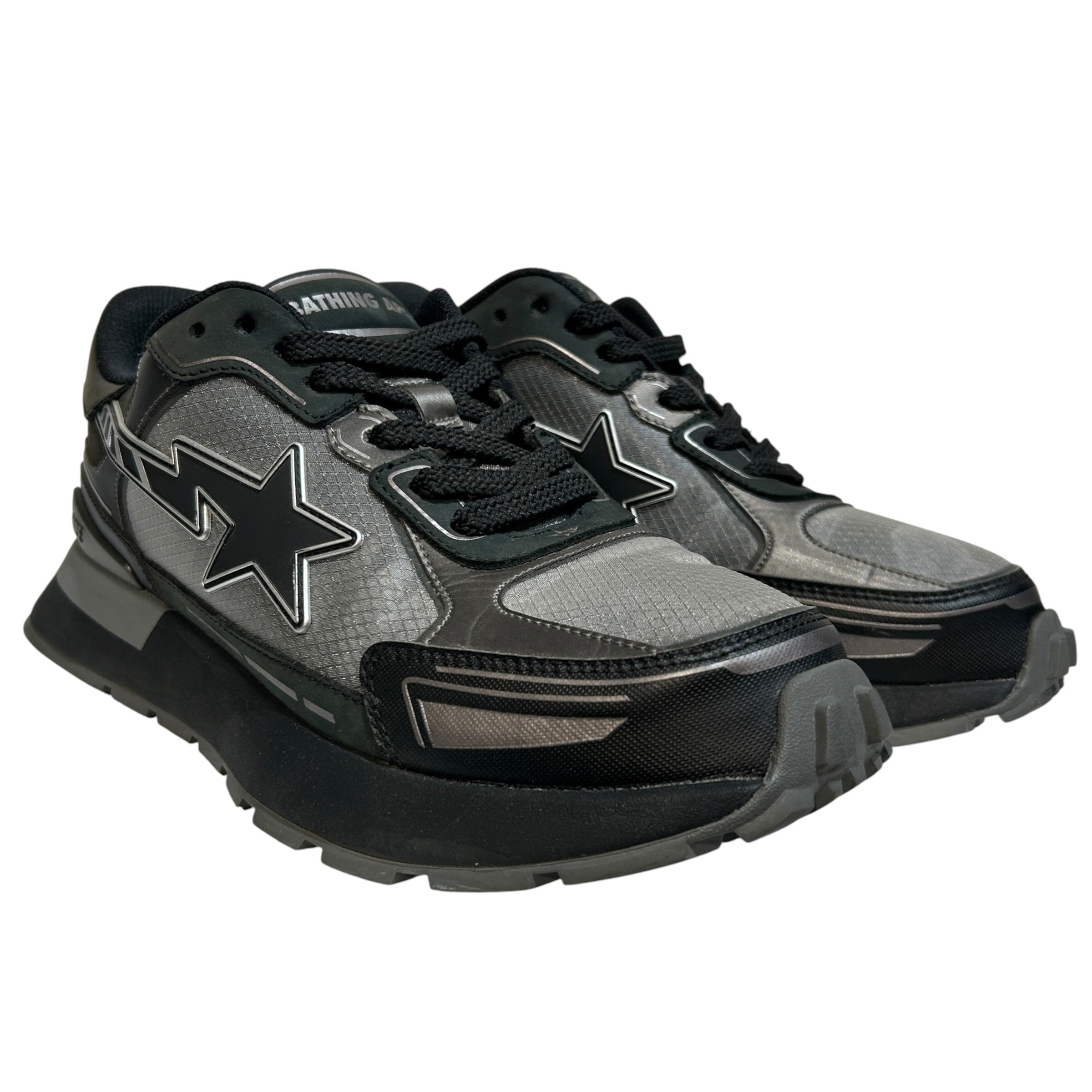 A BATHING APE/Low-Sneakers/US 9.5/GRY/Cross Sta view 1