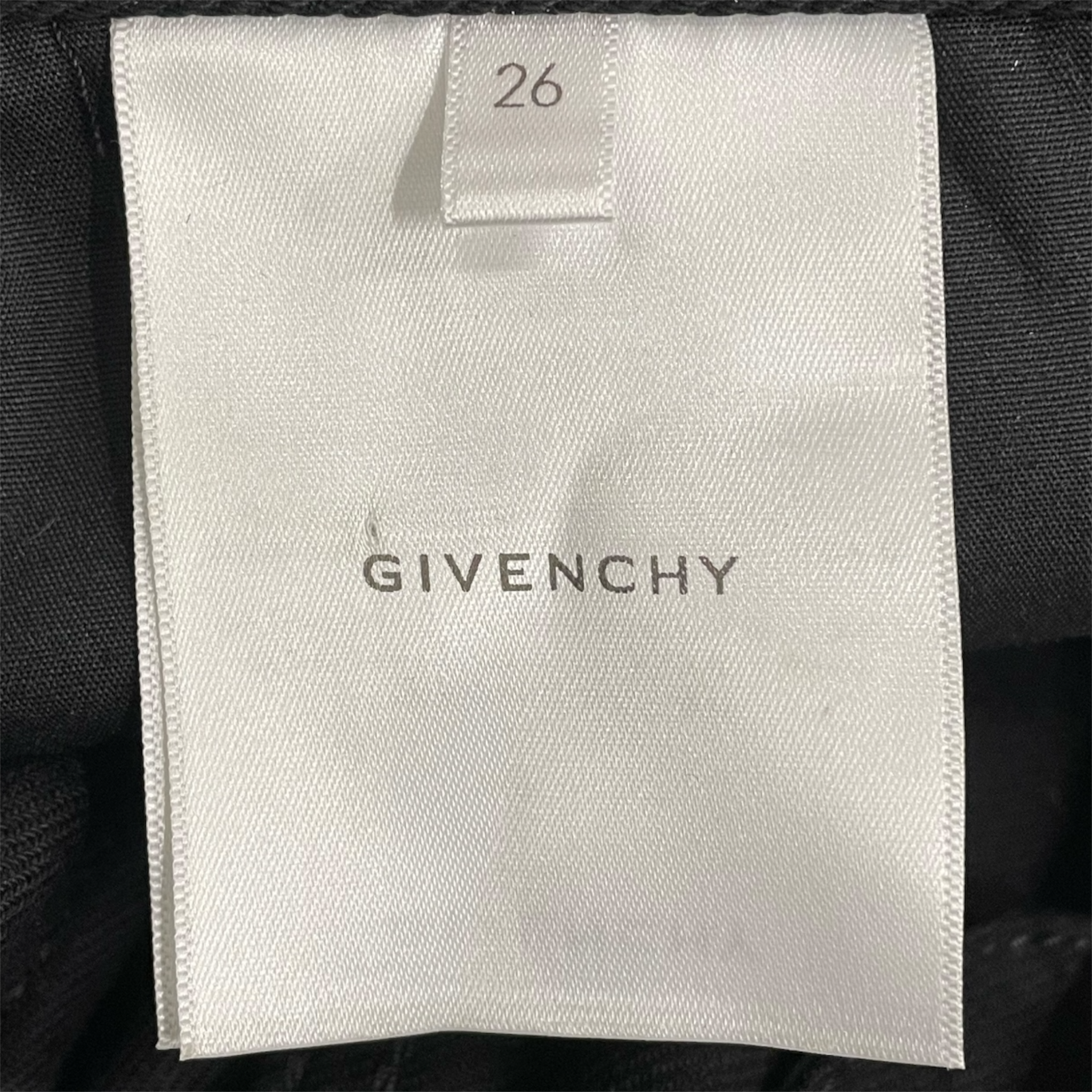 GIVENCHY/Straight Pants/26/Denim/BLK/faux zipper waist. view 6