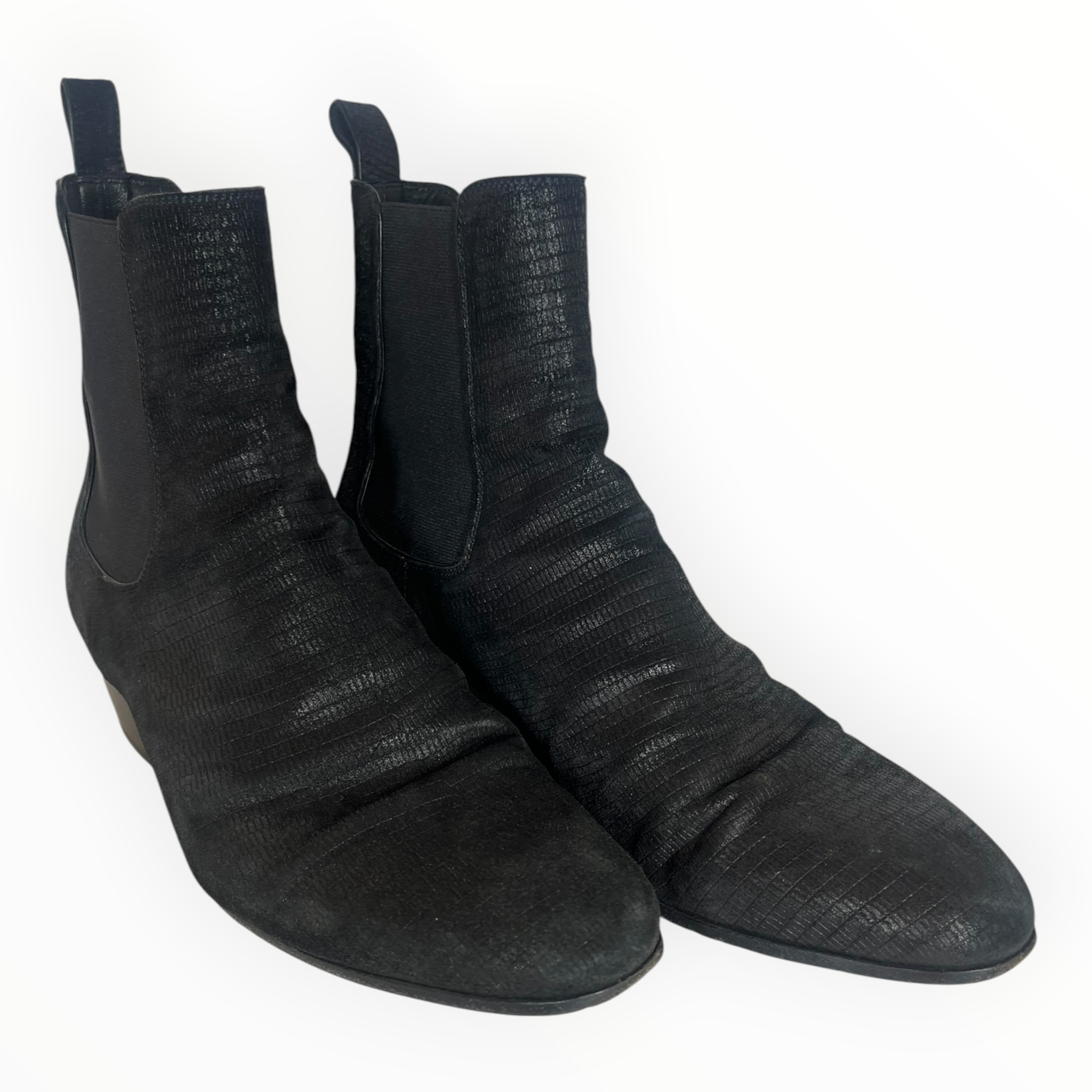YVES SAINT LAURENT/Chelsea Boots/EU 42.5/Suede/BLK/WYATT CHELSEA BOOTS view 1