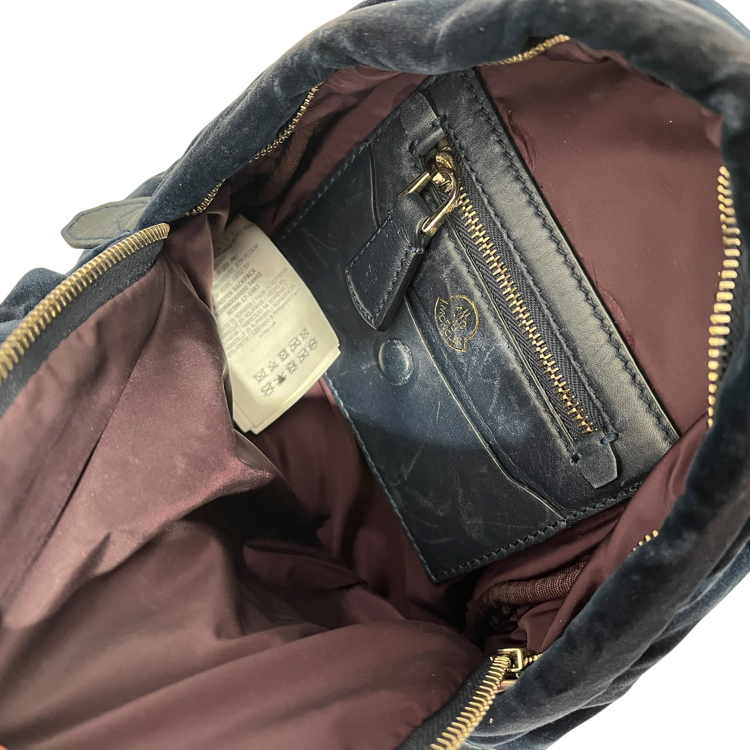 MONCLER/Backpack/NVY/velvet mini backpack view 6