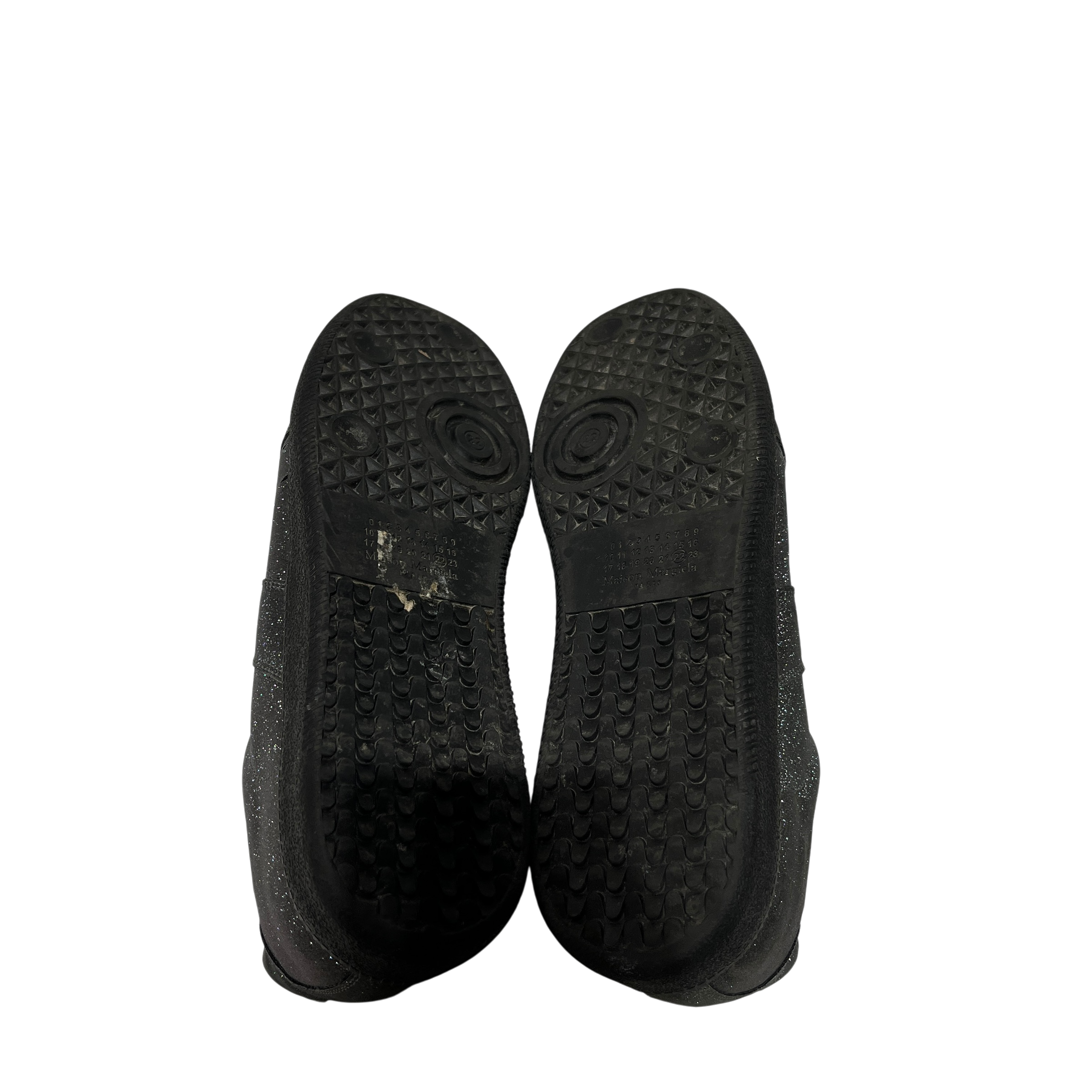 Maison Margiela/Low-Sneakers/EU 46/Leather/BLK/glitter gat view 4