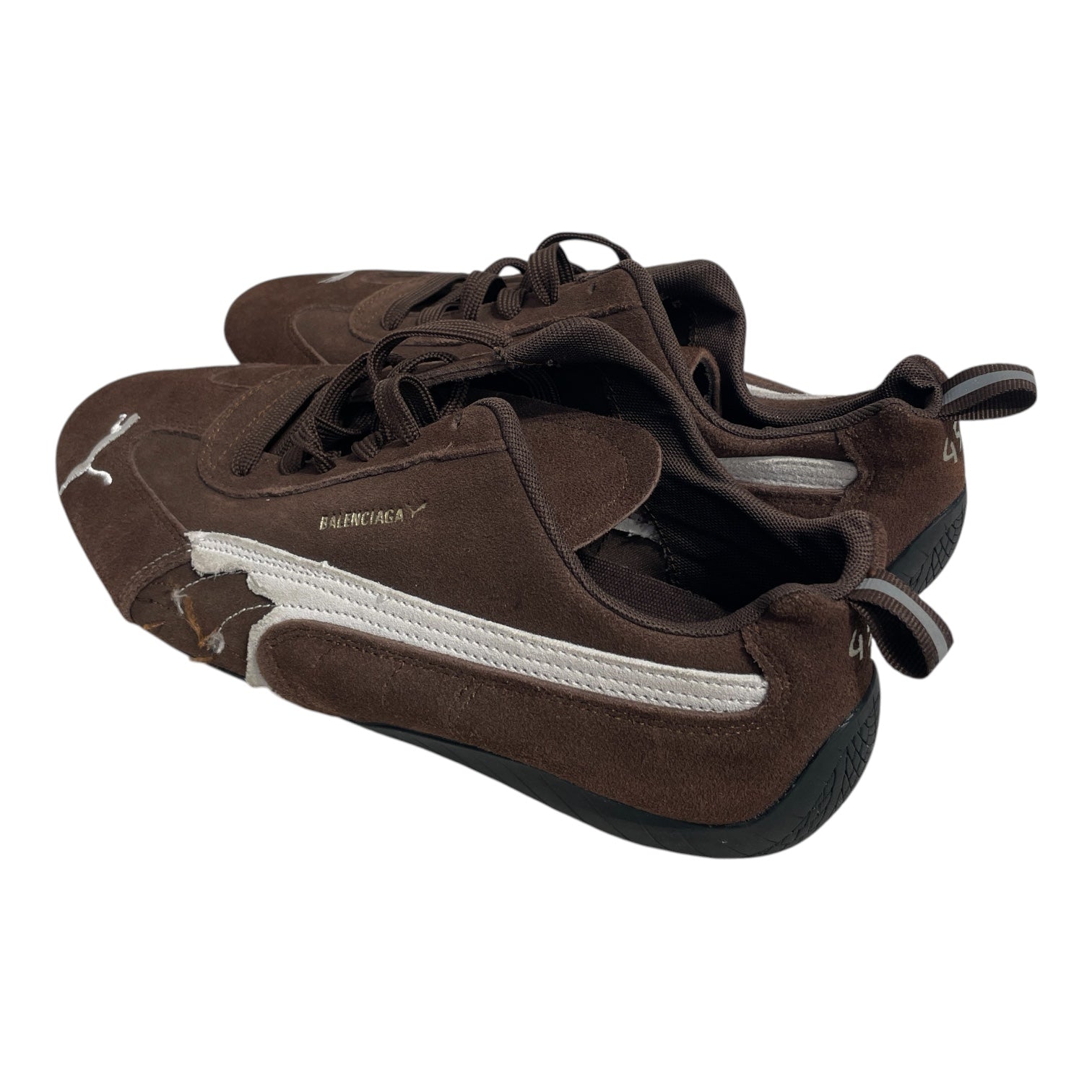 BALENCIAGA/PUMA/Low-Sneakers/US 11.5/Suede/BRW/BROWN SUEDE COLLAB view 2