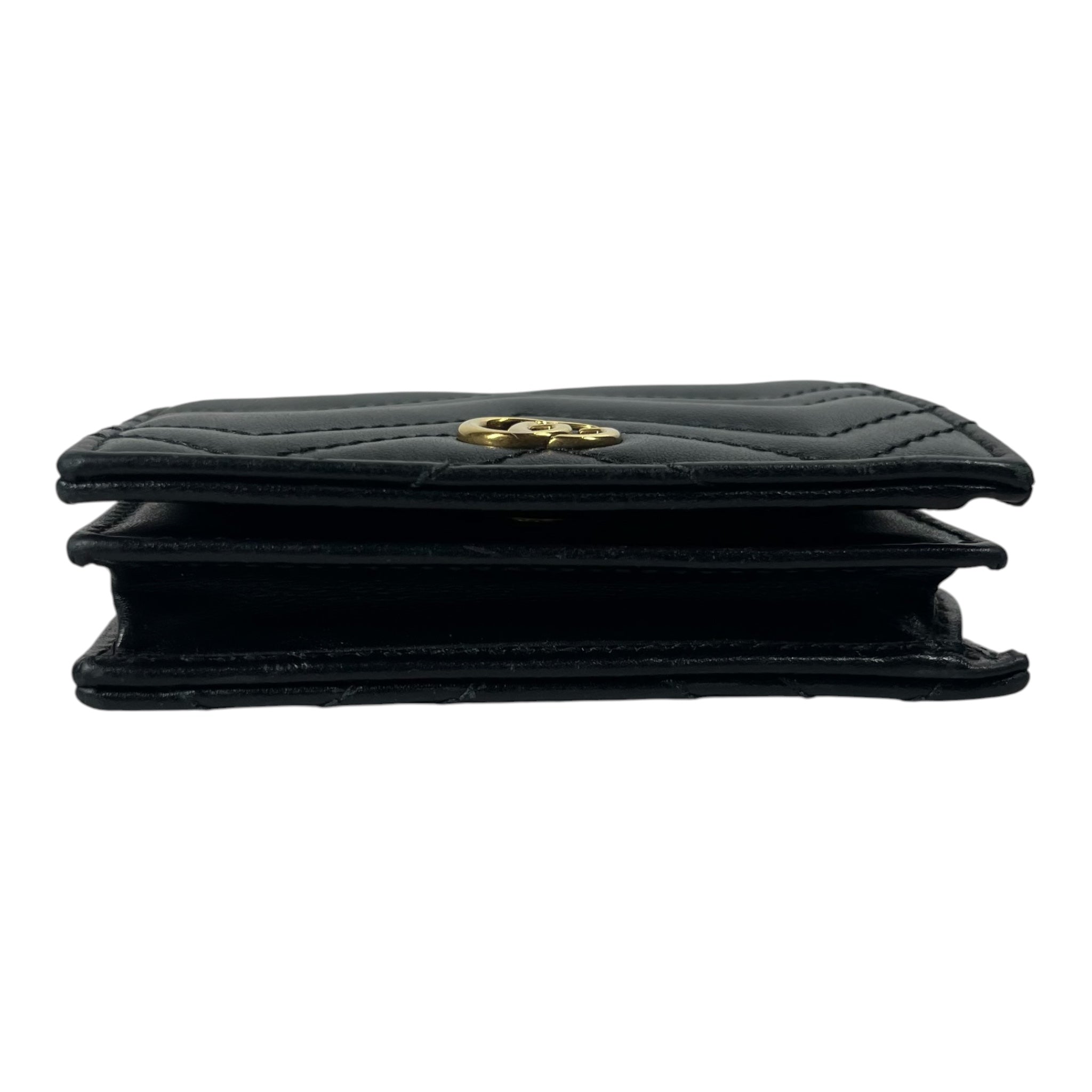 GUCCI/Bifold Wallet/Leather/BLK/L's/GG MARMONT CARD CASE WALLET view 3