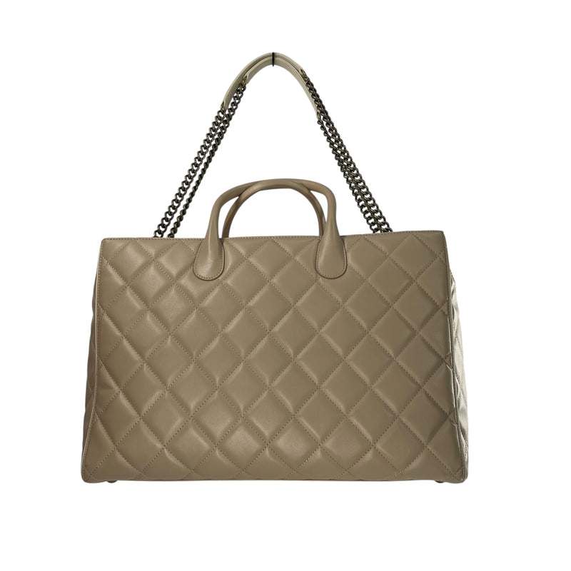 CHANEL/Bag/Leather/BEG/QUILTED LAMBSKIN PORTOBELLO