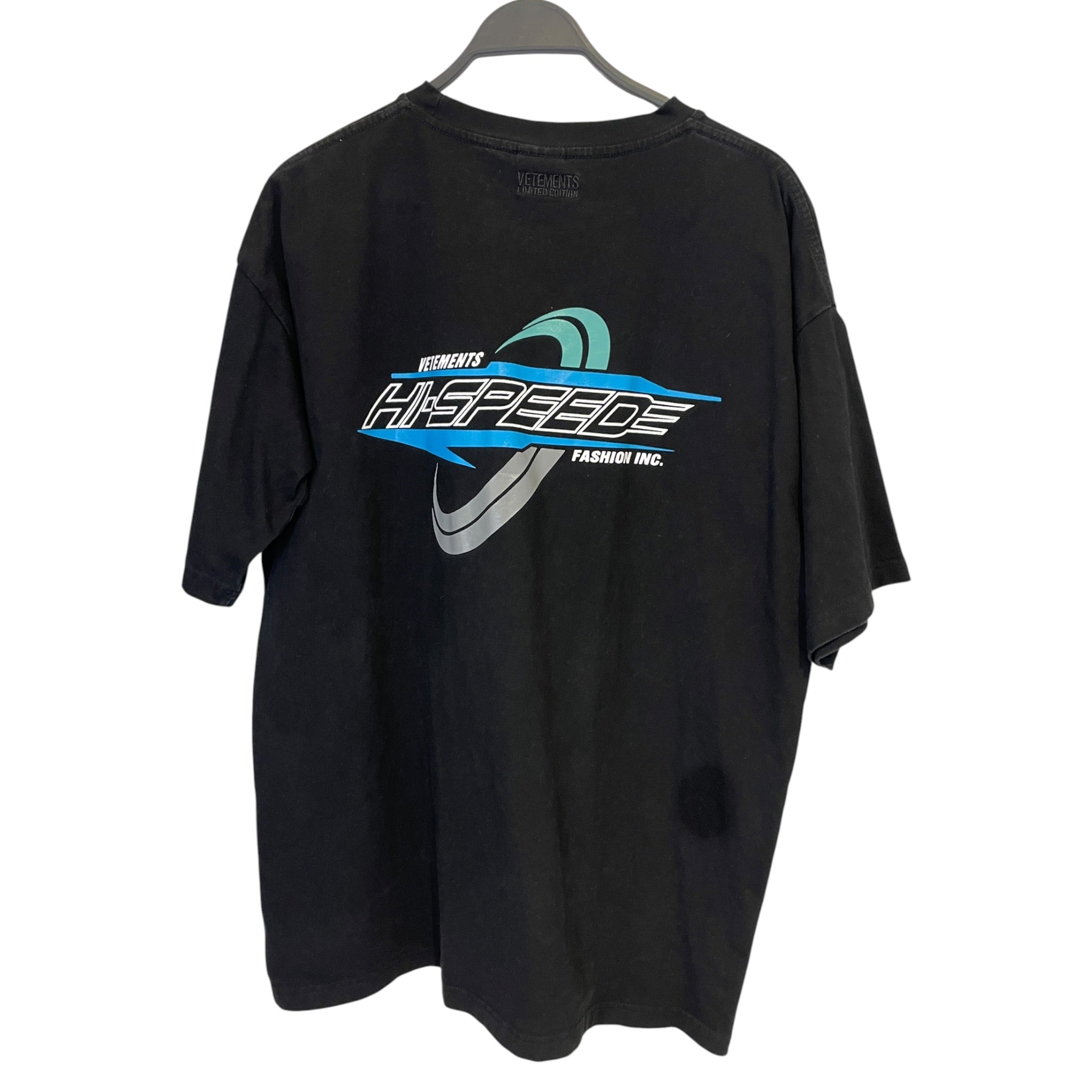 VETEMENTS/T-Shirt/L/Cotton/BLK/VETEMENTS HI SPEED view 2