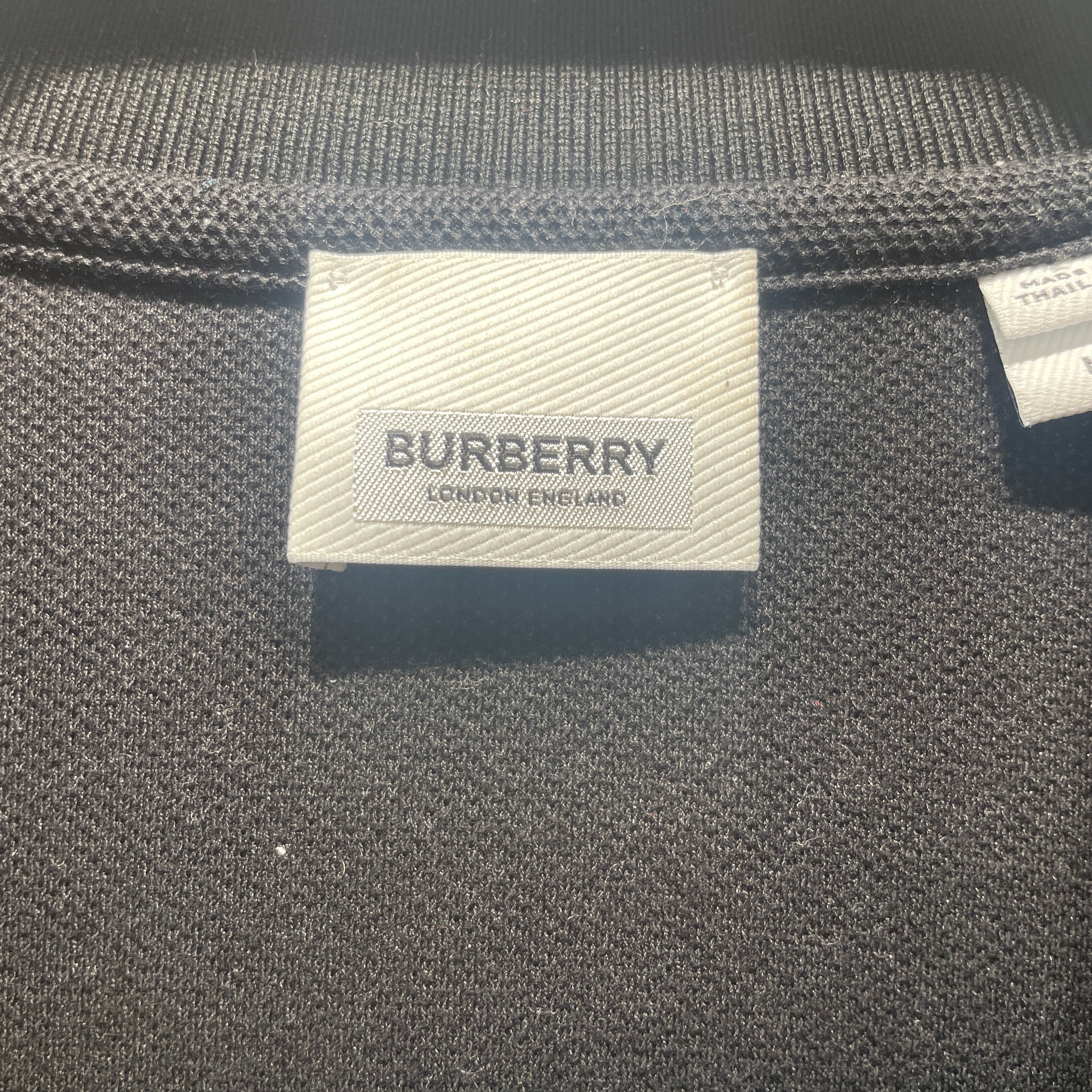 BURBERRY LONDON/Polo Shirt/M/Cotton/BLK/plaid collar view 3