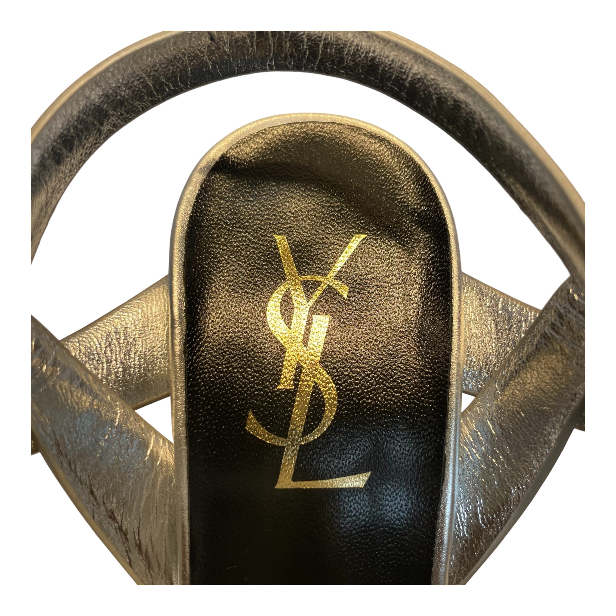 YVES SAINT LAURENT/Heels/US 6.5/Leather/SLV/SILVER HEELS view 3