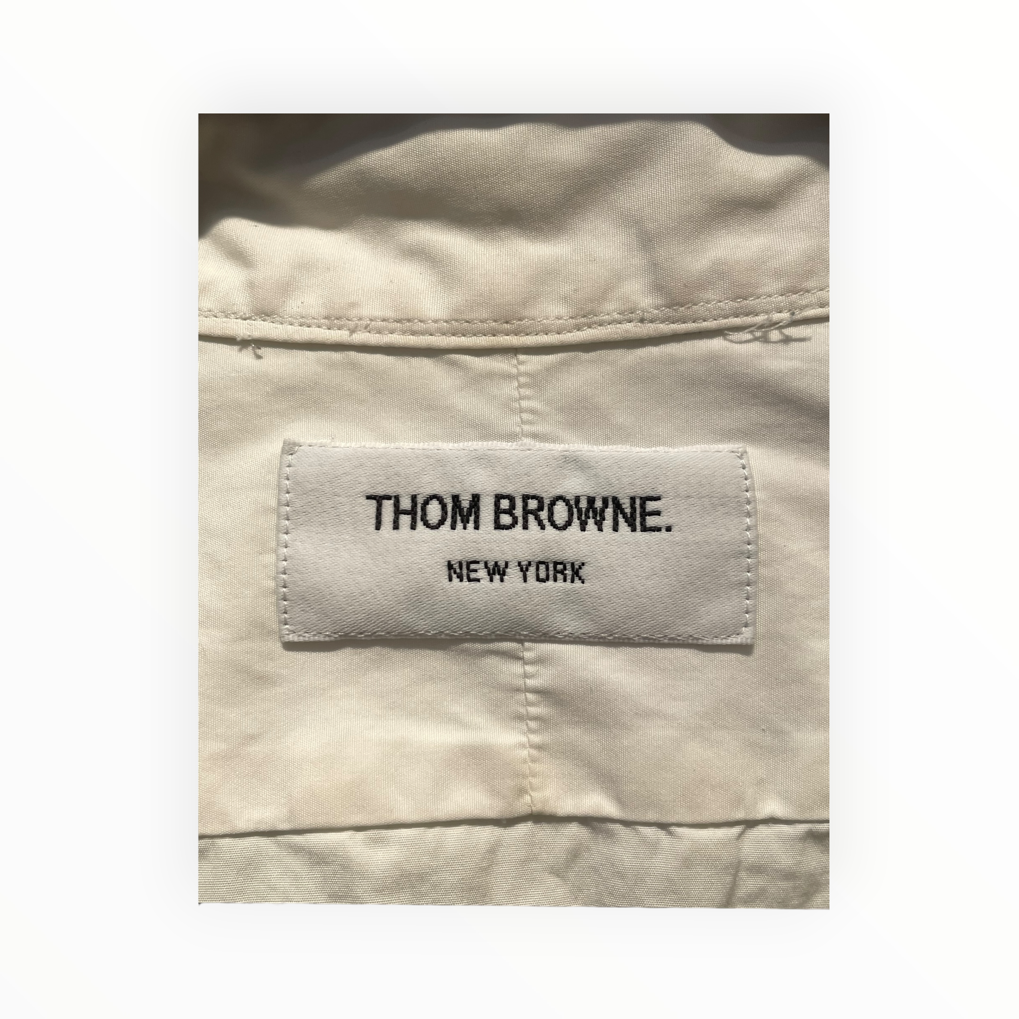 THOM BROWNE. NEW YORK/LS Shirt/0/Cotton/WHT/ view 3