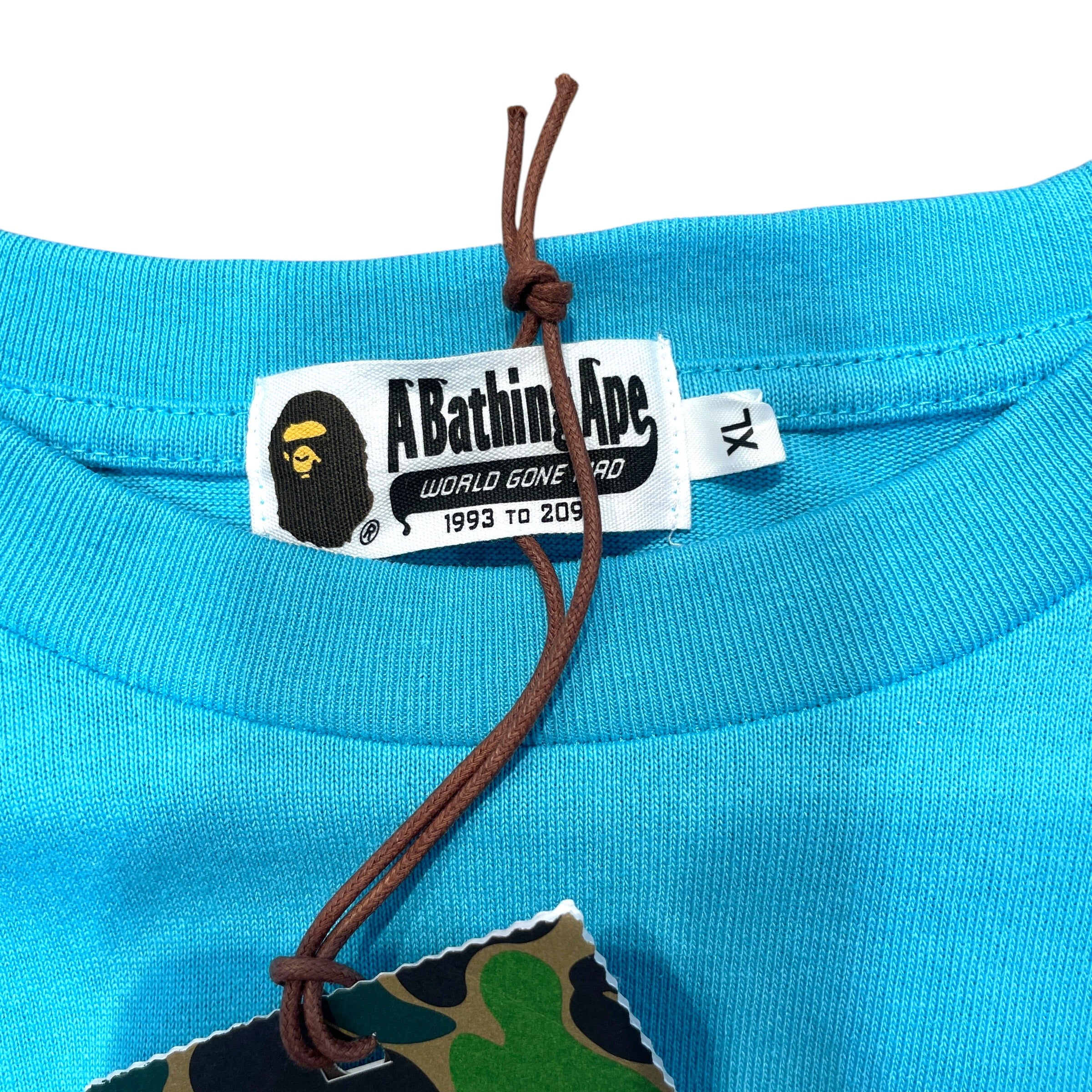 A BATHING APE/LS T-Shirt/XL/Cotton/BLU/Ape Patch Logo Sleeves view 3