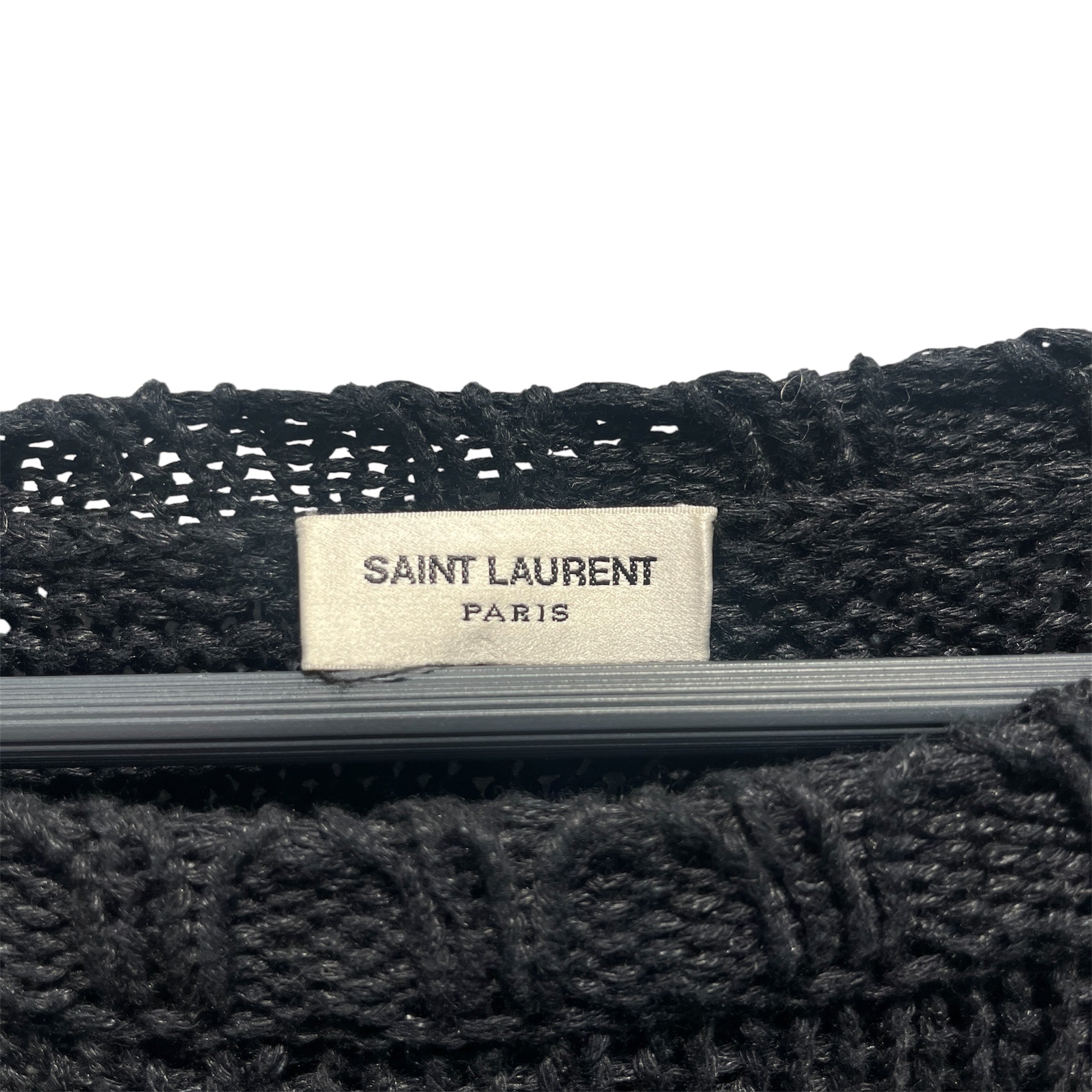 SAINT LAURENT/Heavy Sweater/M/Linen/BLK/UP53 2018 00618 view 3