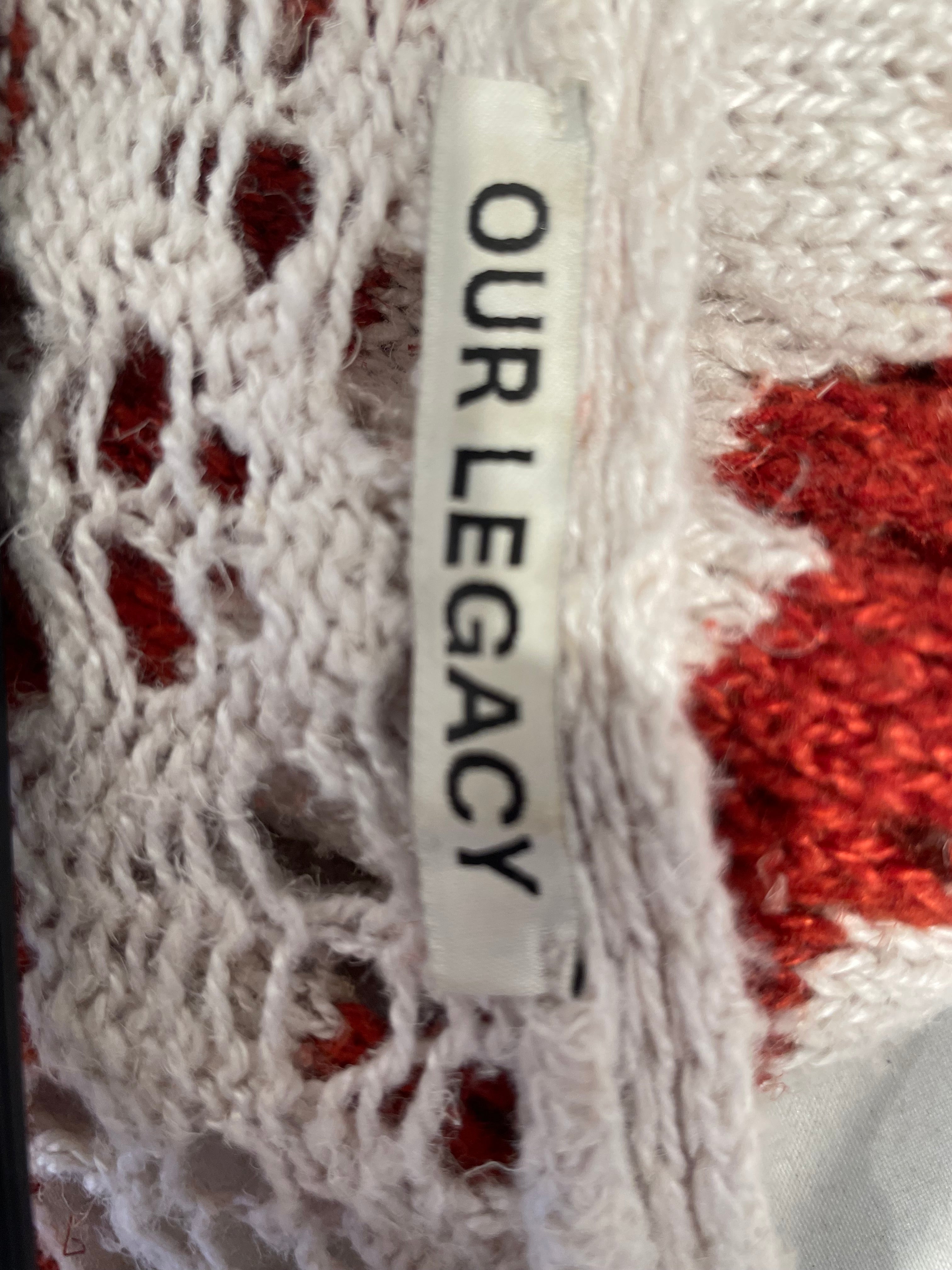 OUR LEGACY/Cut & Sew/40/ORN/Wrap Knit Top in Zig Zag Strip view 3