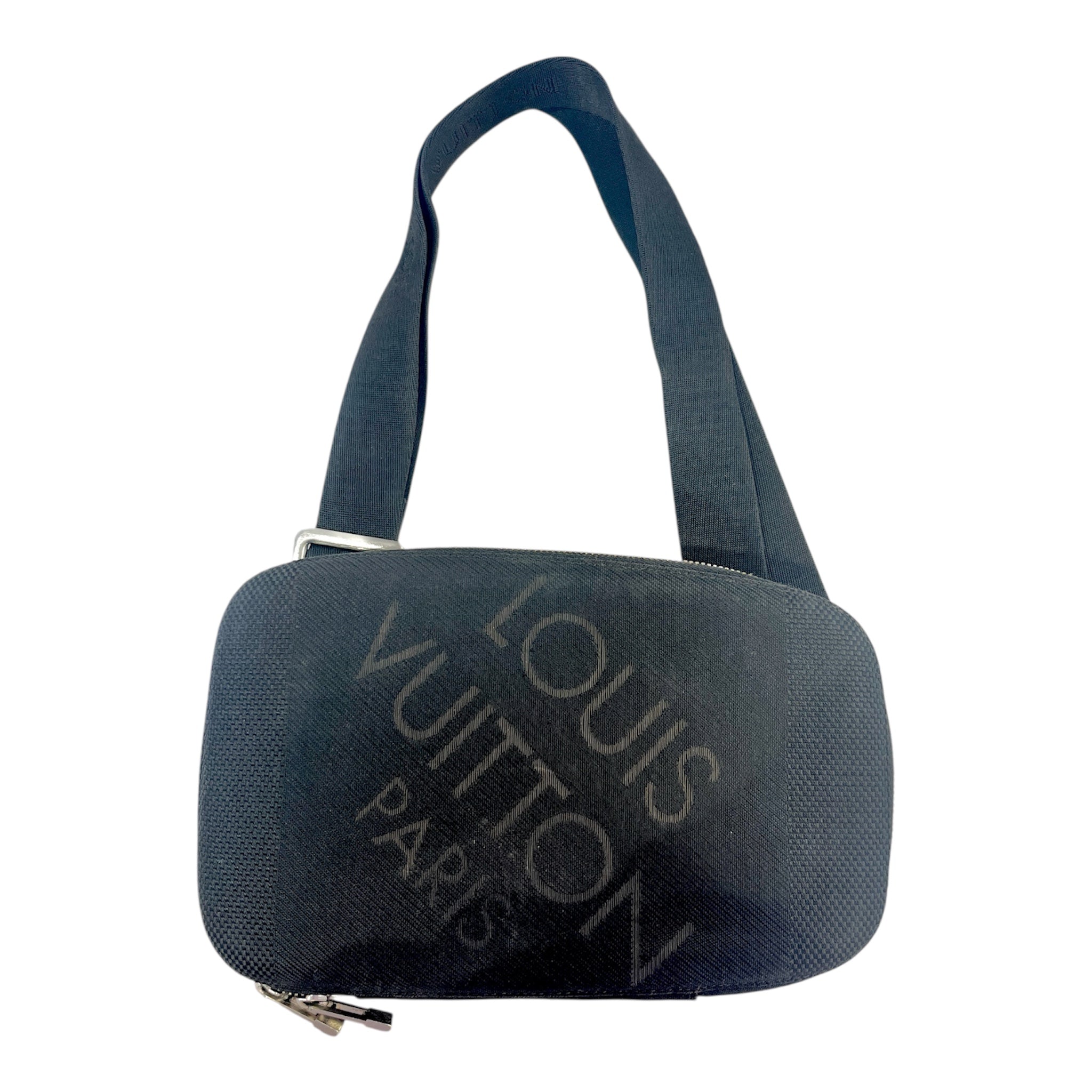 LOUIS VUITTON/Cross Body Bag/Polyester/BLK/louis cross body view 1