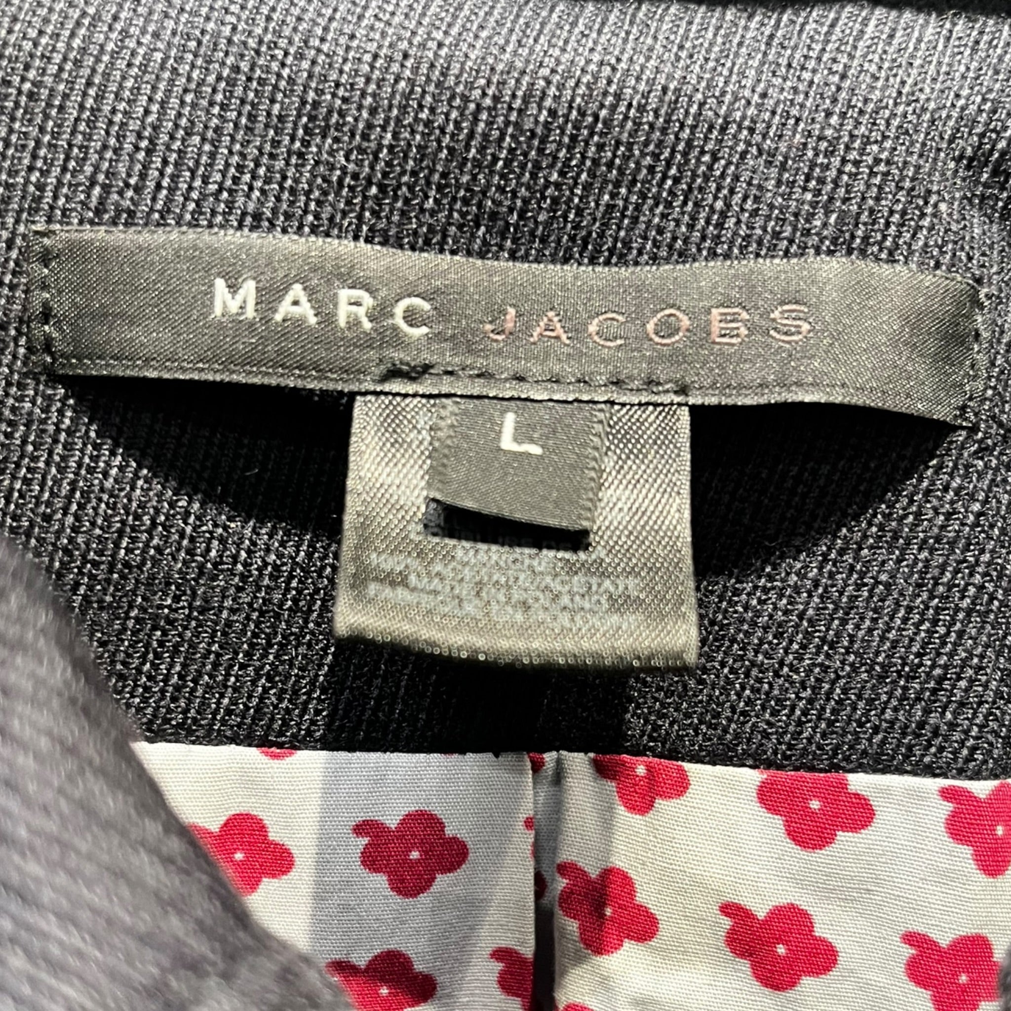 MARC JACOBS/Trench Coat/L/Wool/NVY/Wool Trench, white/red lined view 3