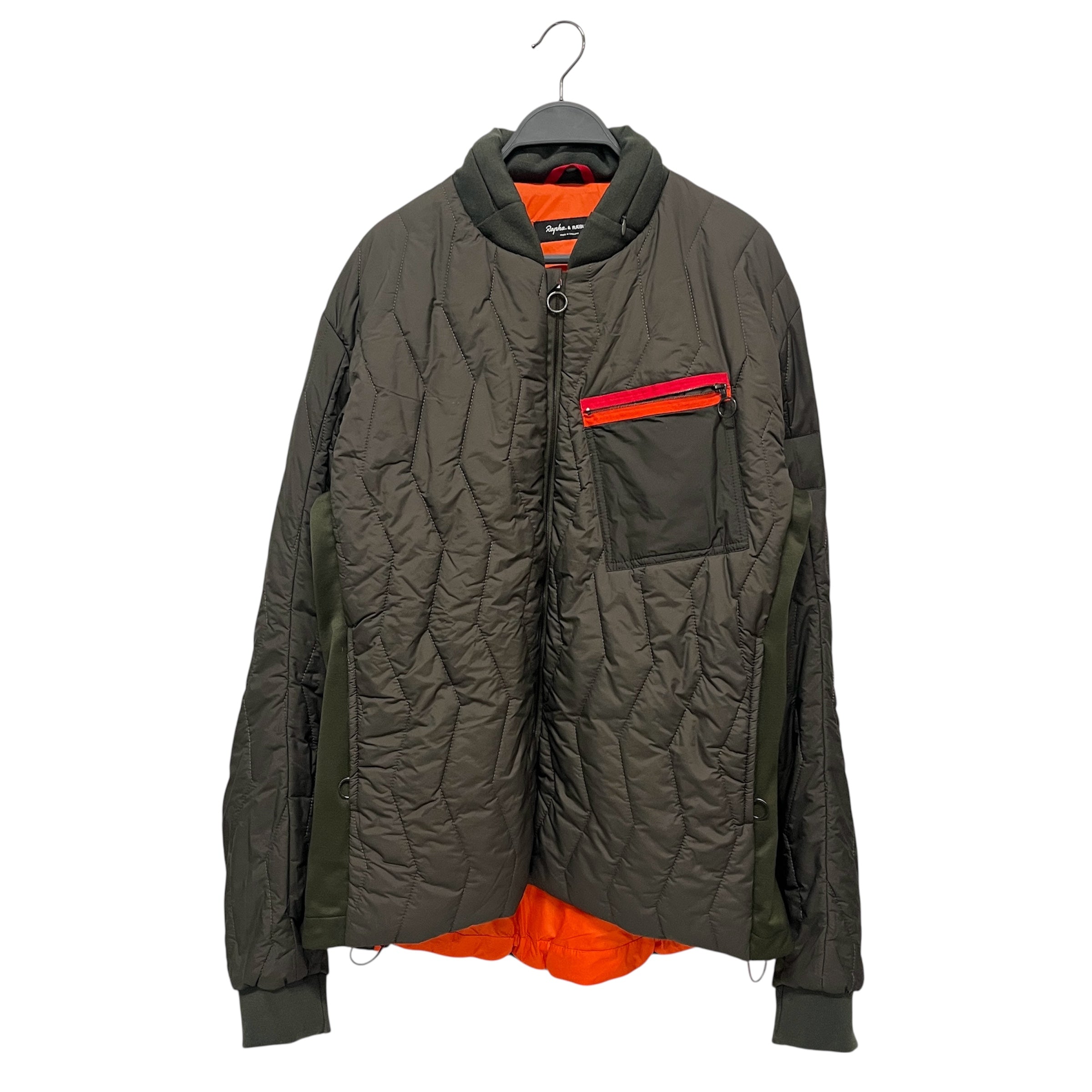 Rapha/Christopher RAEBURN/Quilted Jkt/XXL/Nylon/GRN/pnk/orn details/ quilted view 1