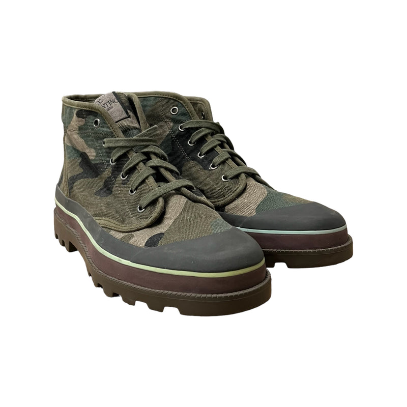 VALENTINO/Hi-Sneakers/EU 41.5/Camouflage/Cotton/GRN/CANVAS CAMO ARMY BOOT