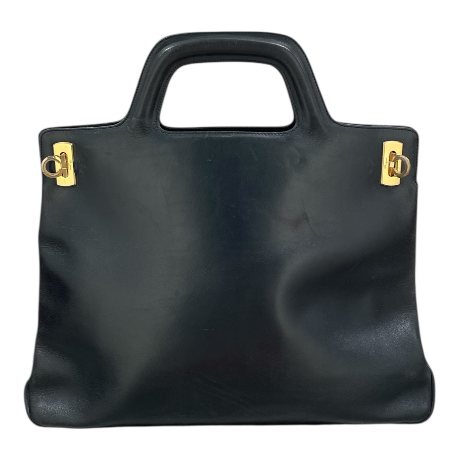 Salvatore Ferragamo/Hand Bag/Leather/NVY/wanda model/gancini hardware view 1