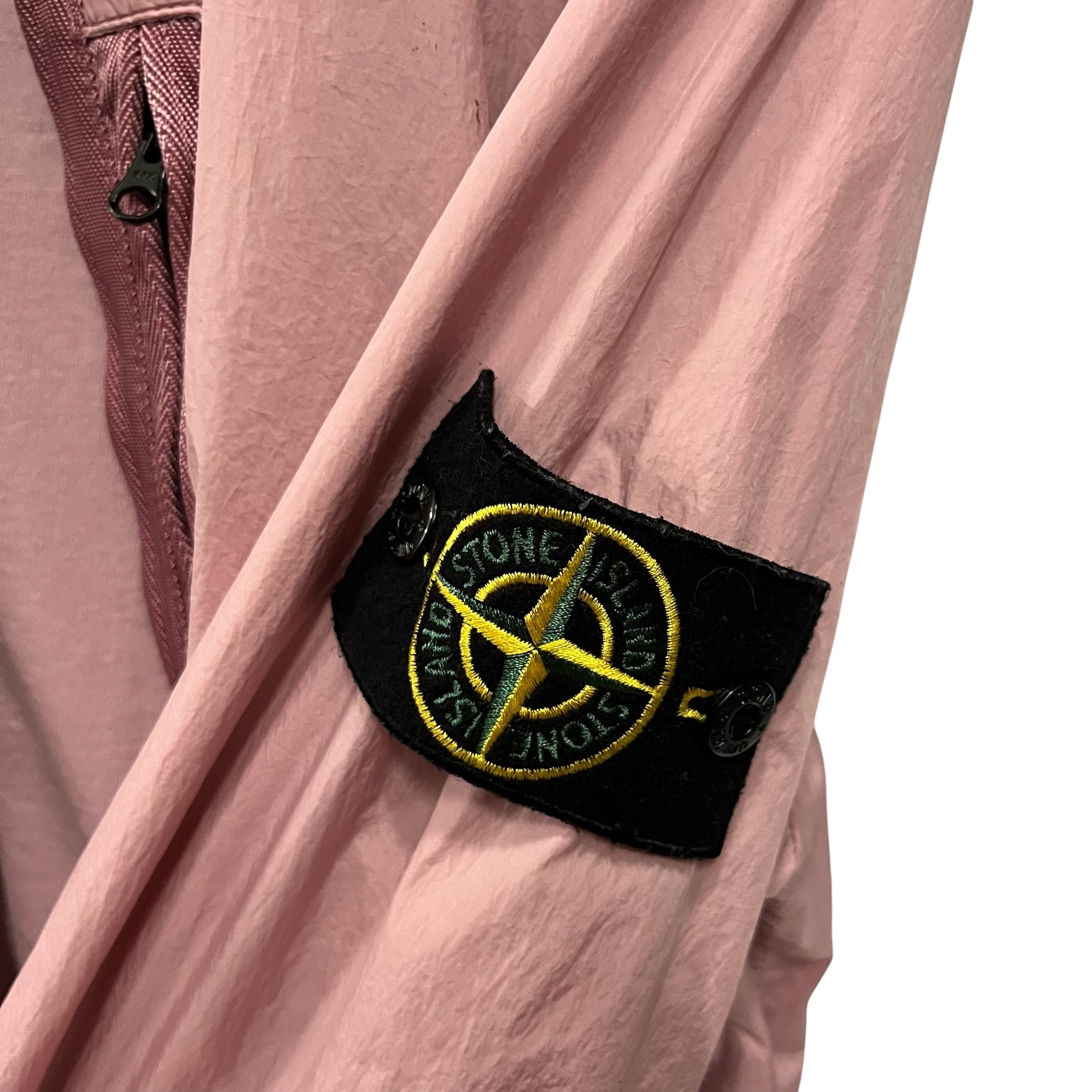 STONE ISLAND/Quilted Jkt/S/Nylon/PNK/crinkle bomber view 4