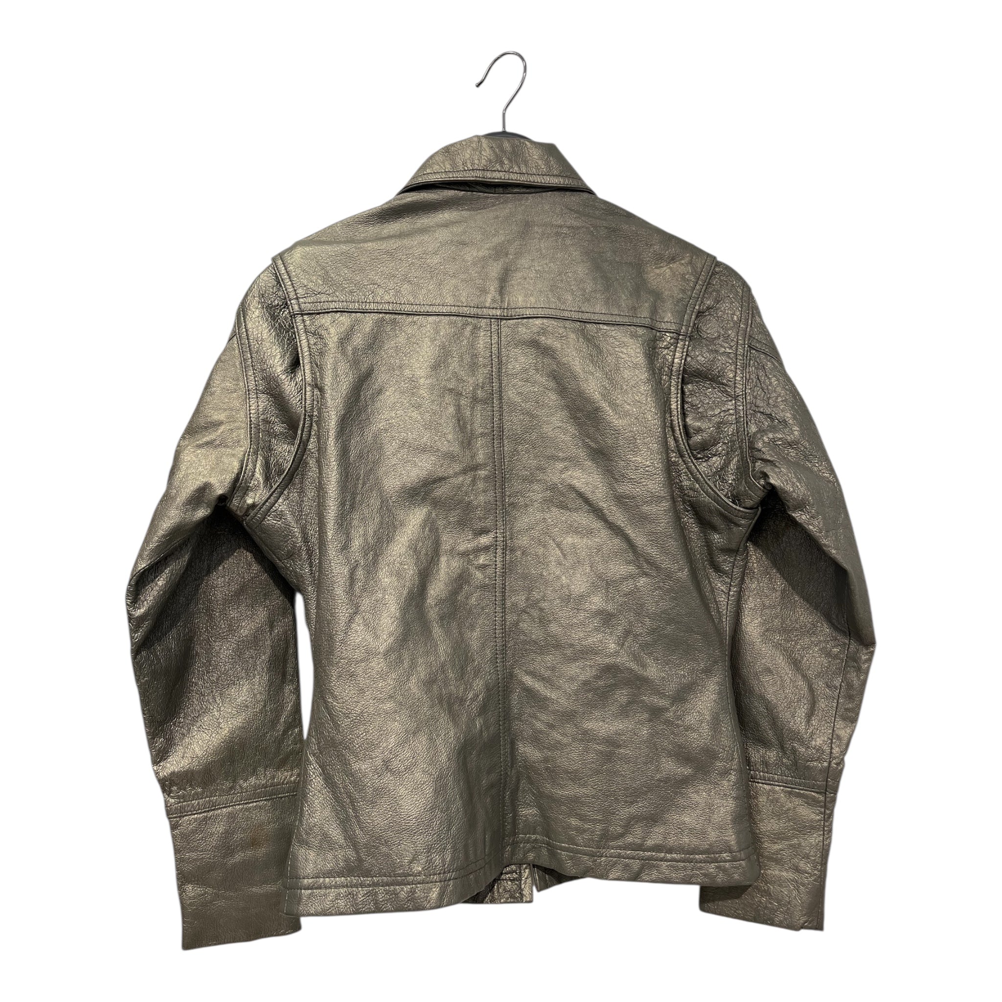 HARLEY DAVIDSON/Leather Jkt/XS/Leather/SLV/Double Breasted/CA03402 silver leather jkt view 2