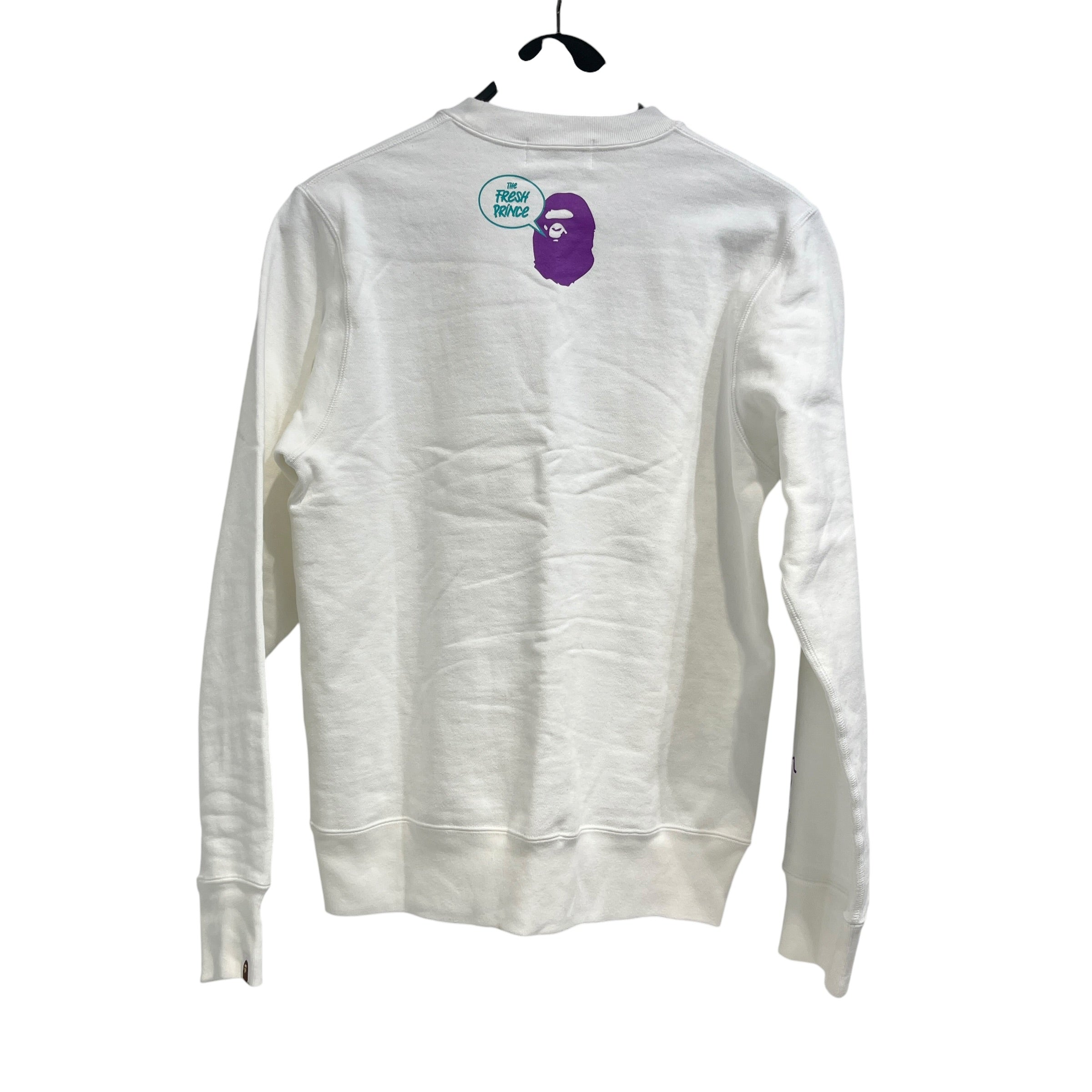 A BATHING APE/BABY MILO/Sweatshirt/M/Cotton/WHT/Fresh Prince Jazzy Jeff view 2