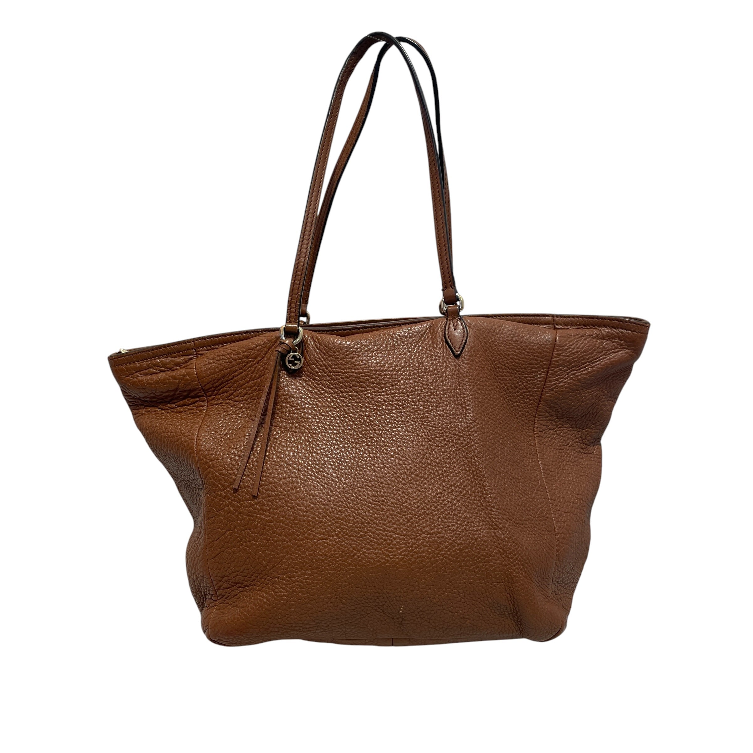 GUCCI/Hand Bag/Leather/BRW/Gold-Tone Grained Bree Bag view 1