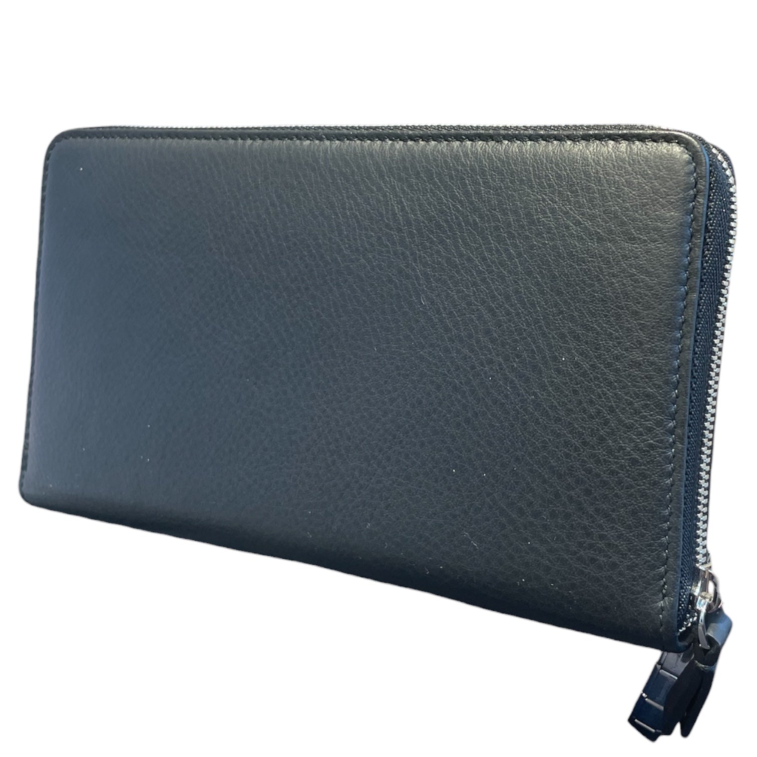 BALENCIAGA/Long Wallet/Leather/BLK/black long wallet/ white logo view 2