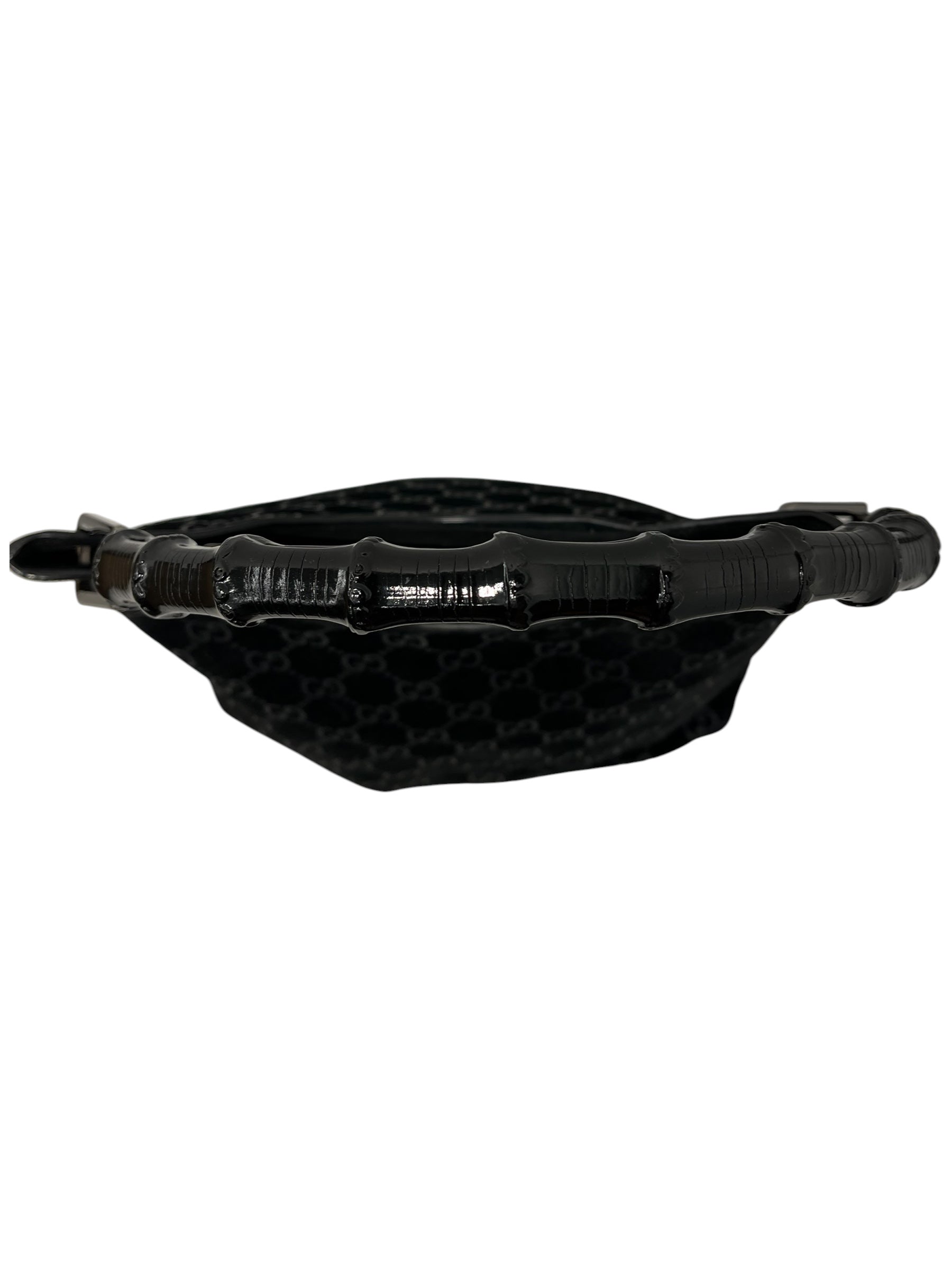 GUCCI/Hand Bag/Monogram/Suede/BLK/BLACK BAMBOO HANDLE view 7