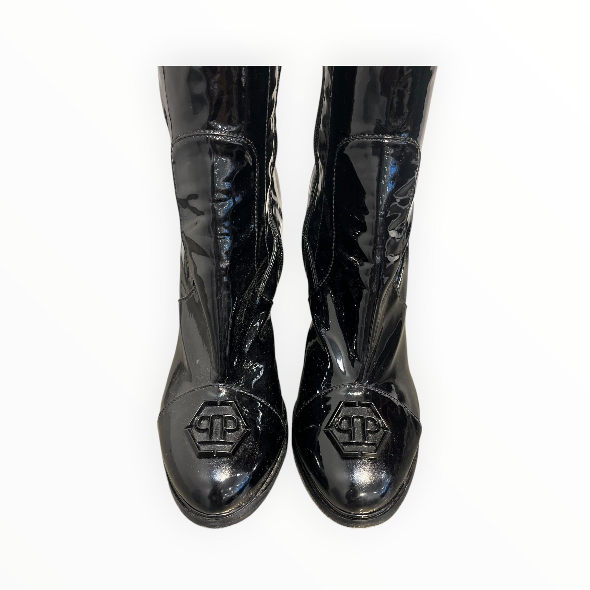 PHILIPP PLEIN/Boots/EU 40/Faux Leather/BLK/Thigh High view 5