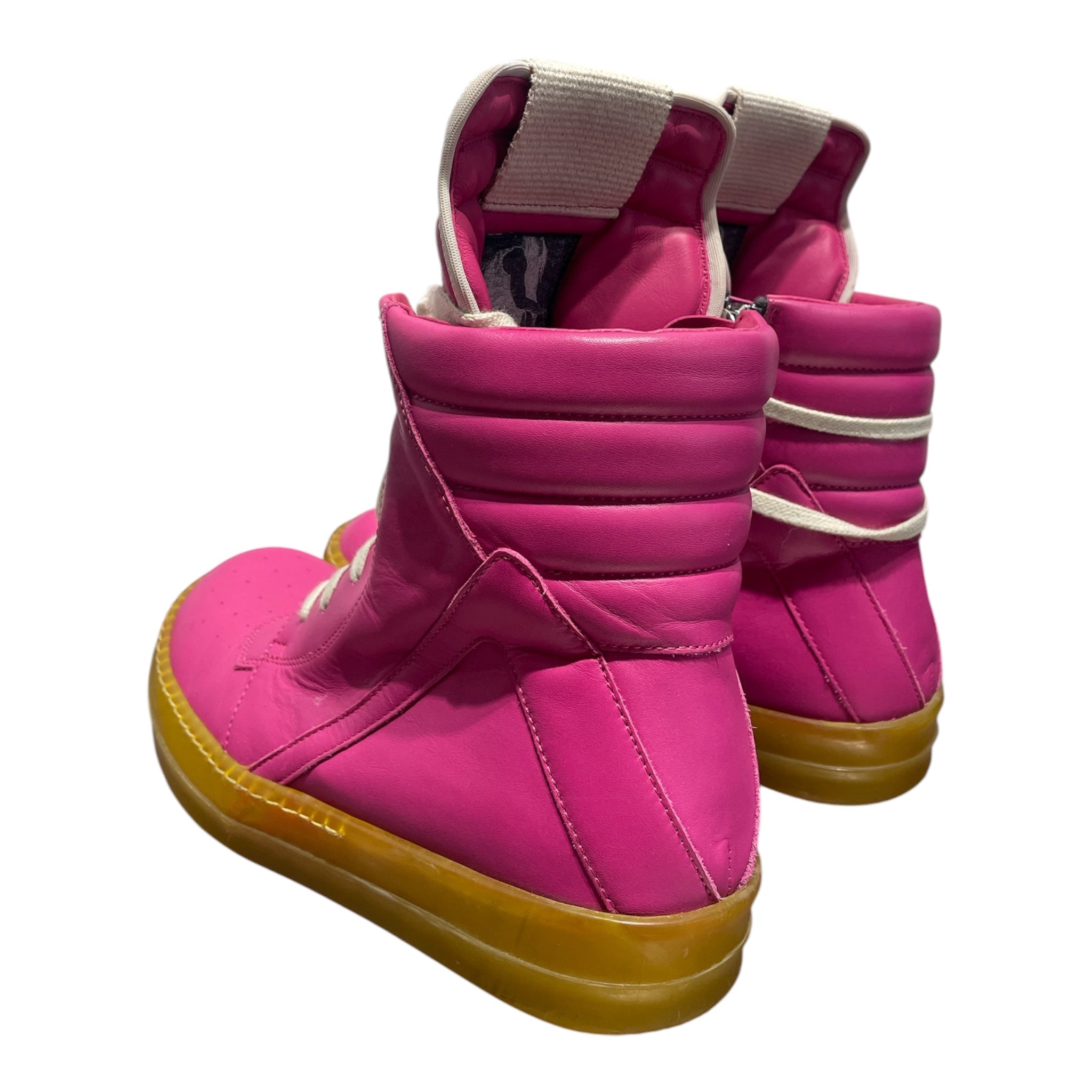 Rick Owens/Hi-Sneakers/EU 39/Leather/PNK/hot pink geobasket view 2