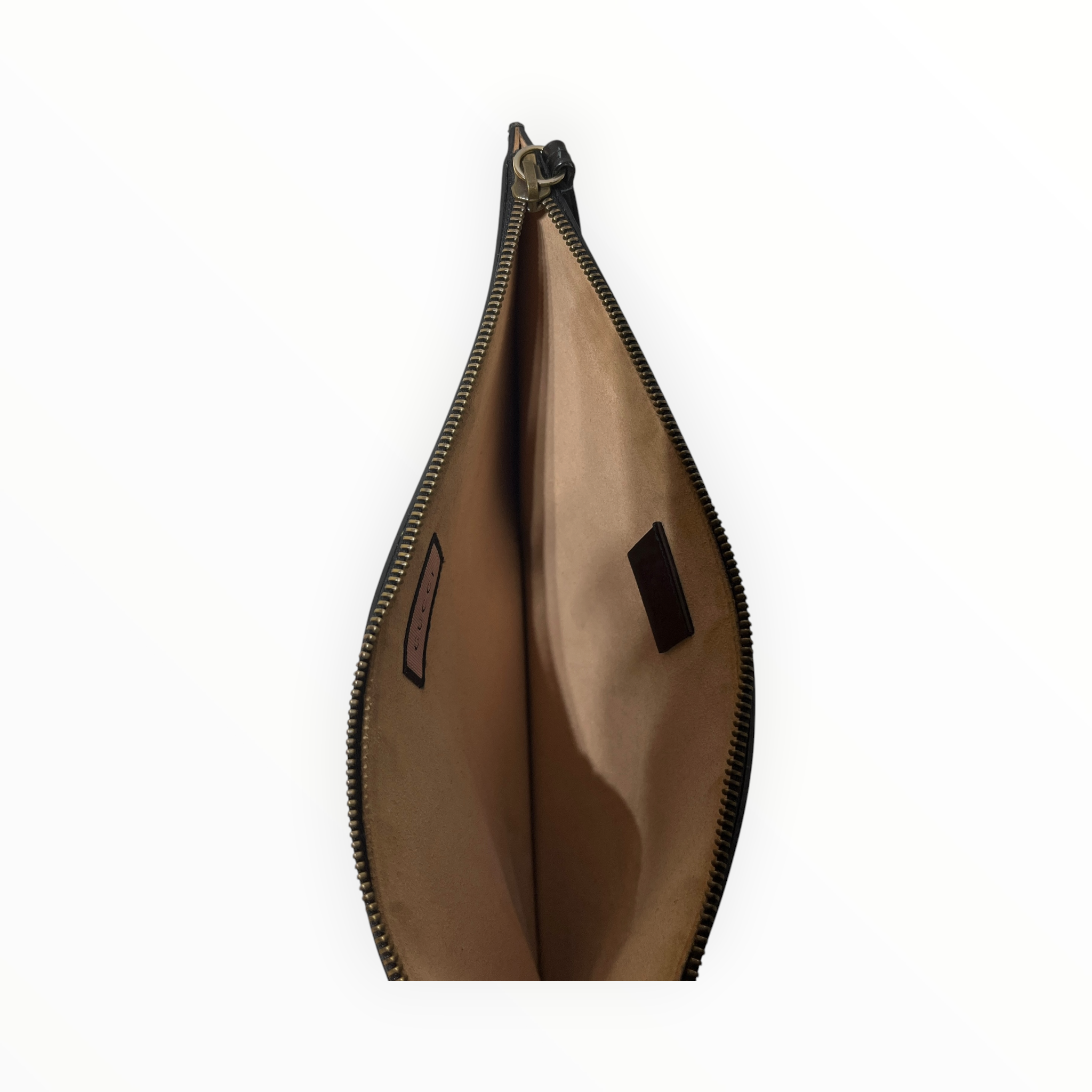 GUCCI/Pouch/Leather/BLK/life is gucci pouch view 3