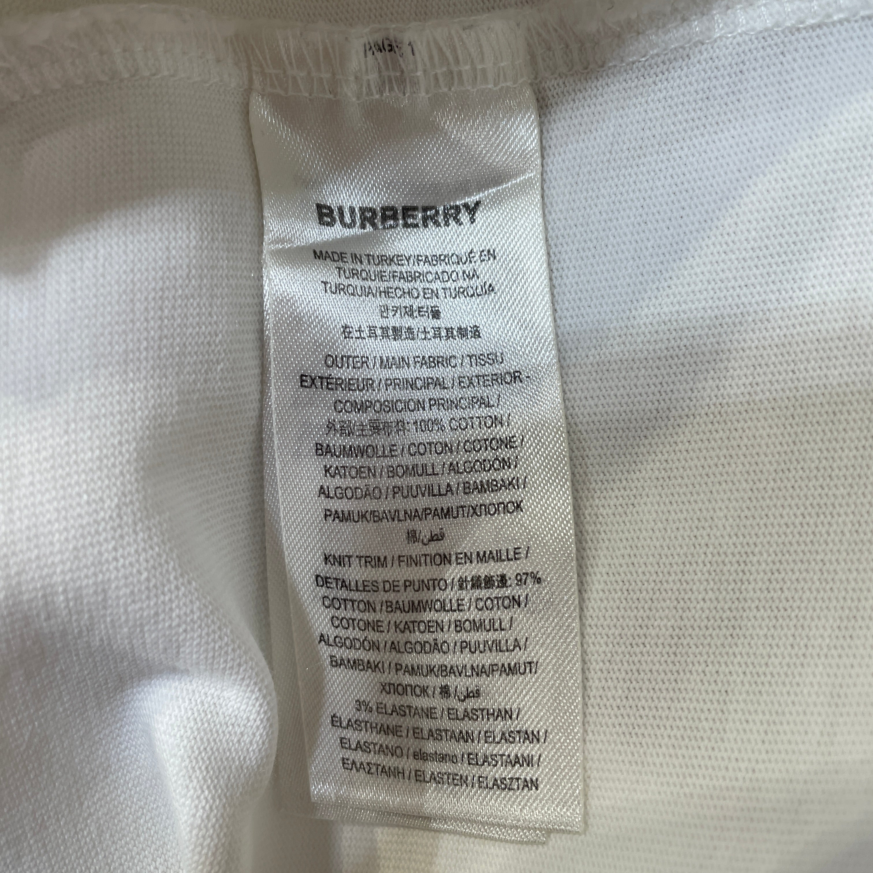 BURBERRY LONDON/T-Shirt/L/Cotton/WHT/ view 4