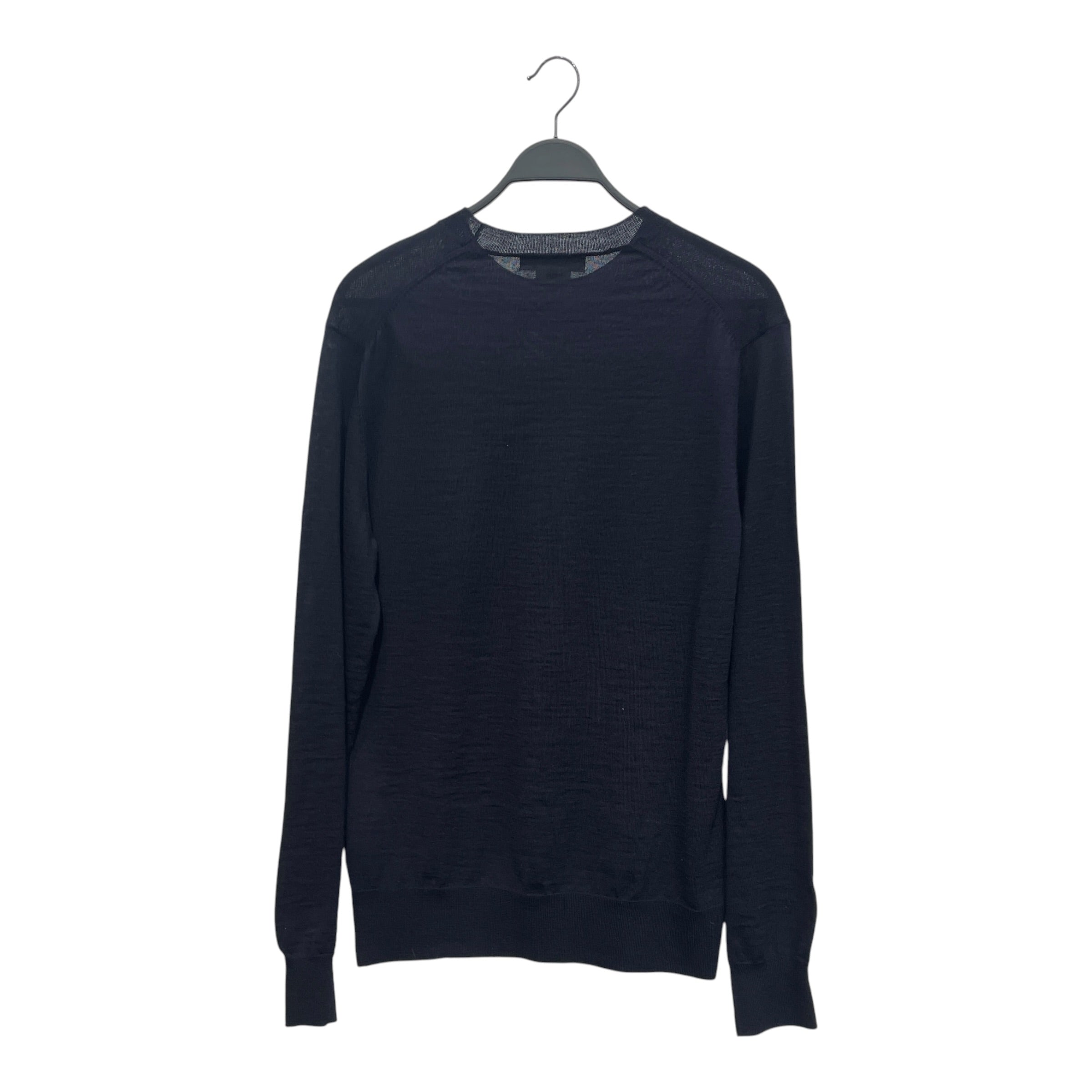 COMME des GARCONS HOMME DEUX/Sweater/L/Cotton/NVY/STRONG WILLED ON BACK view 2
