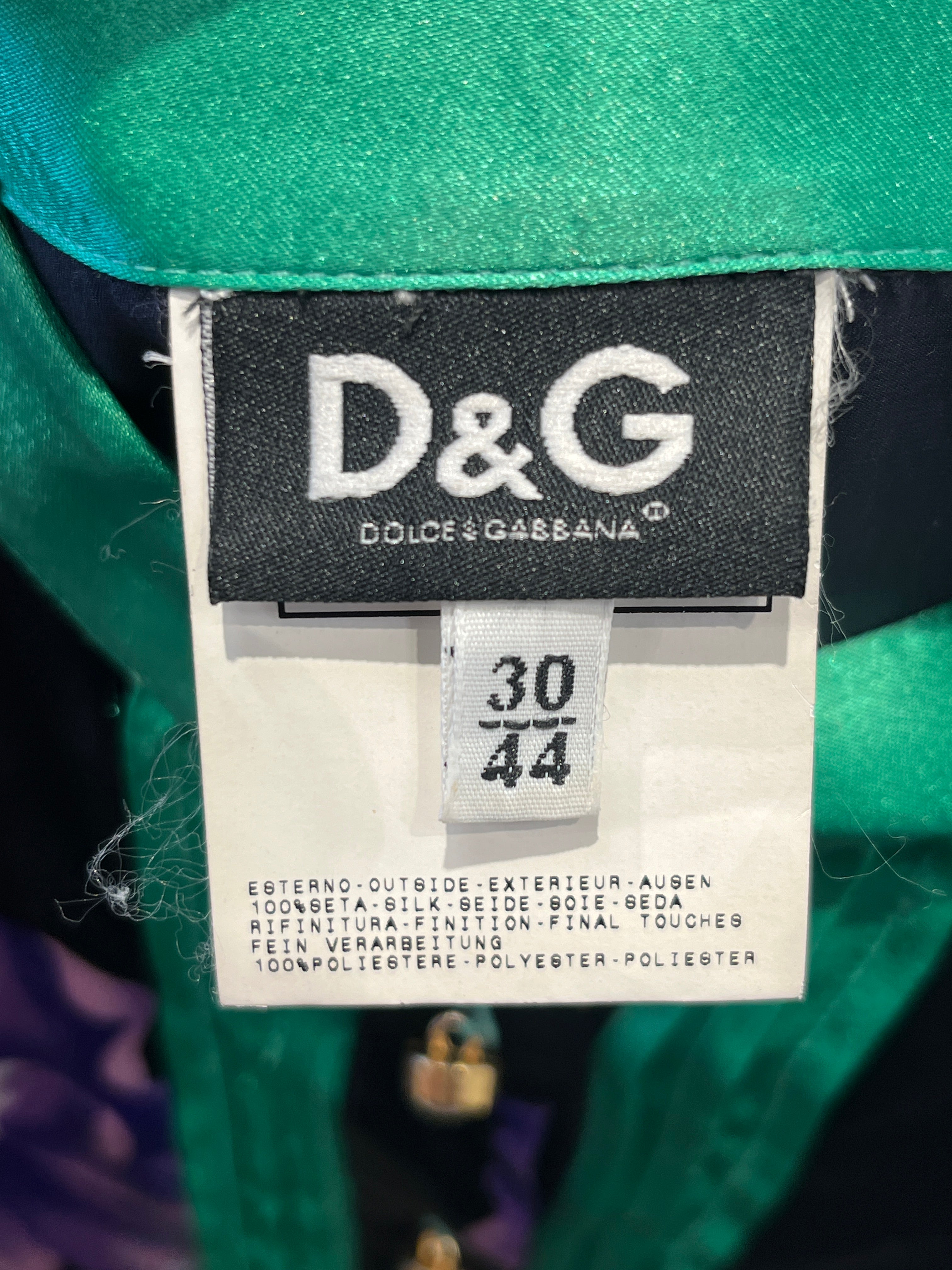 D&G/LS Shirt/30/Floral Pattern/Silk/BLK/D&G FLORAL SILK SHIRT view 3