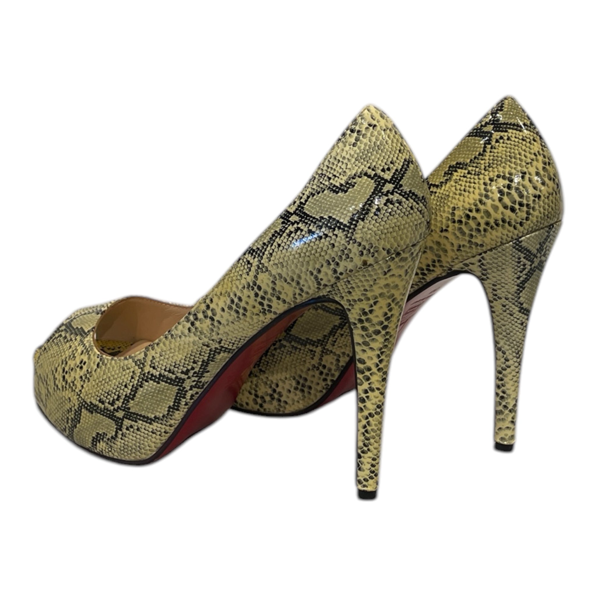 Christian Louboutin/Heels/EU 38/Animal Pattern/YEL/PYTHON ROCCIA MISS Z PUMPS view 2