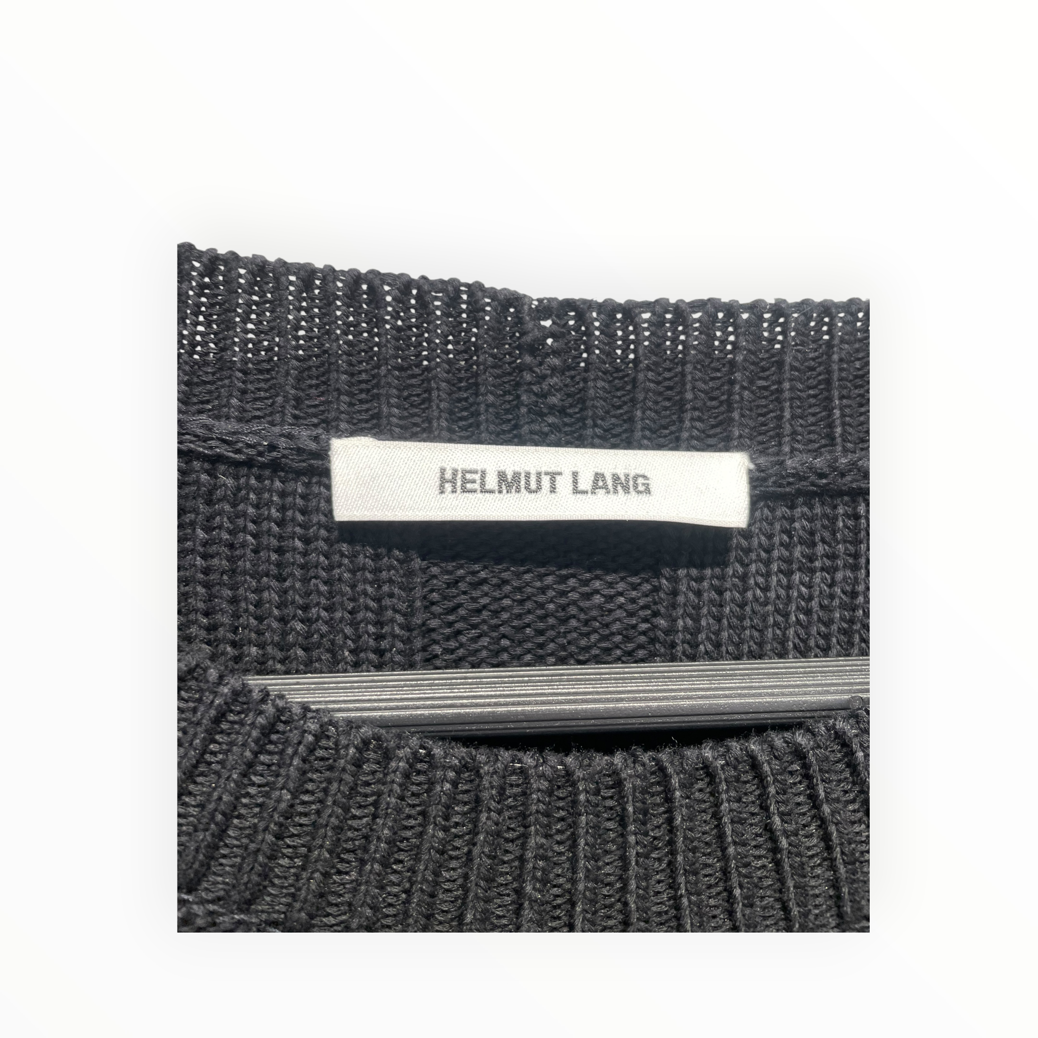 Helmut Lang/Sweater/L/Stripe/Cotton/BLK/ view 3