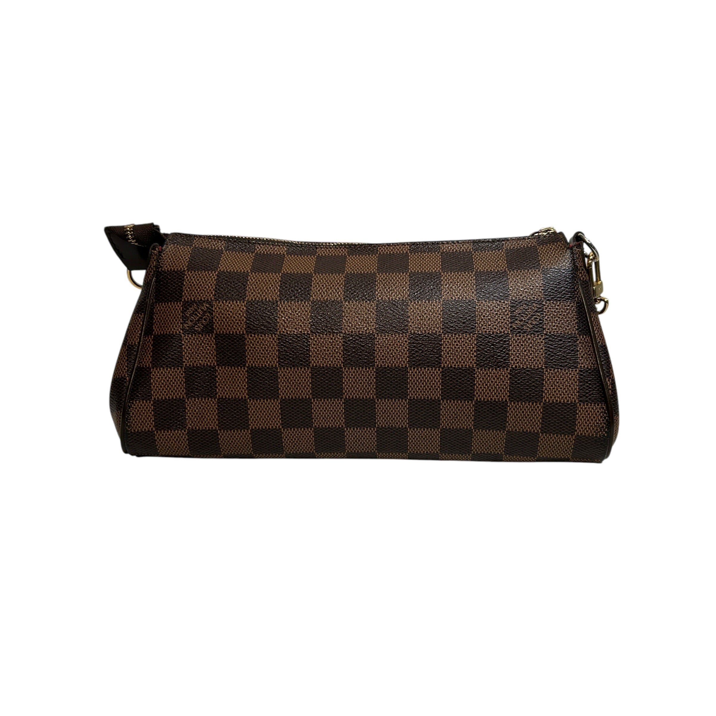 LOUIS VUITTON/Clutch Bag/Plaid/Leather/BRW/DAMIER EBENE Eva Clutch view 2