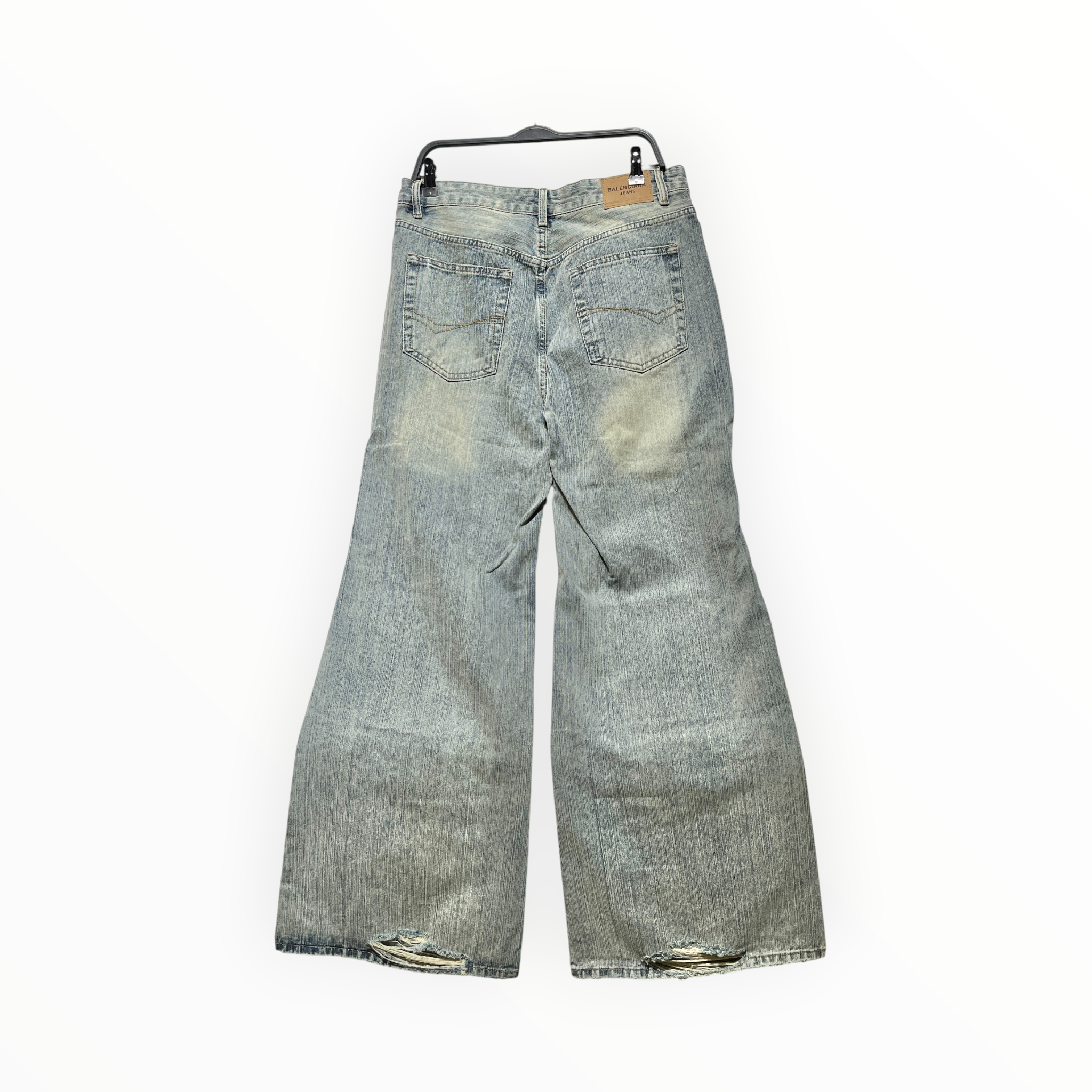 BALENCIAGA/Bootcut Pants/L/Denim/BLU/Light Wash Denim Flare view 2